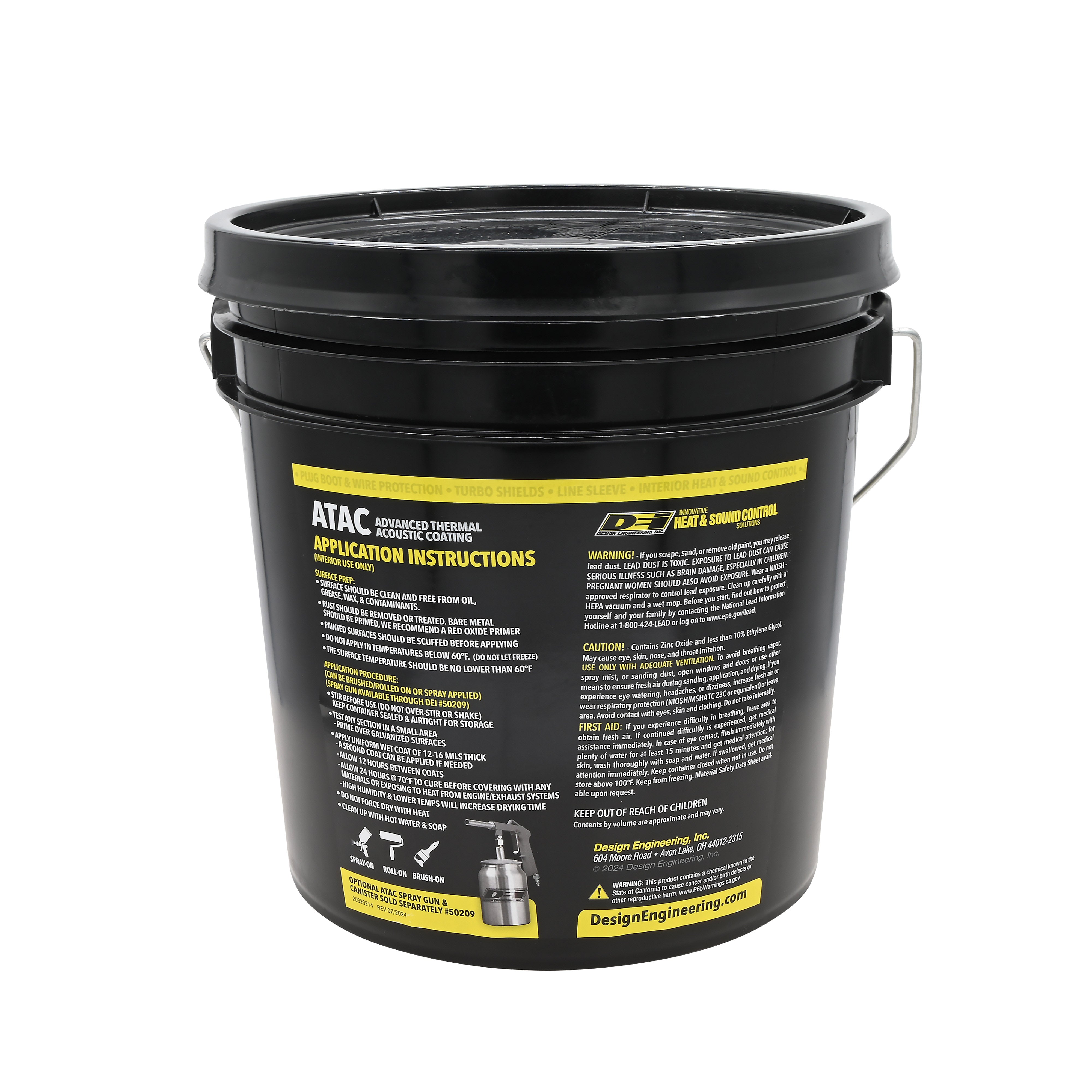 Design Engineering ATAC Thermal Acoustic Coating 1 Gallon Sound Dampening Spray 50208