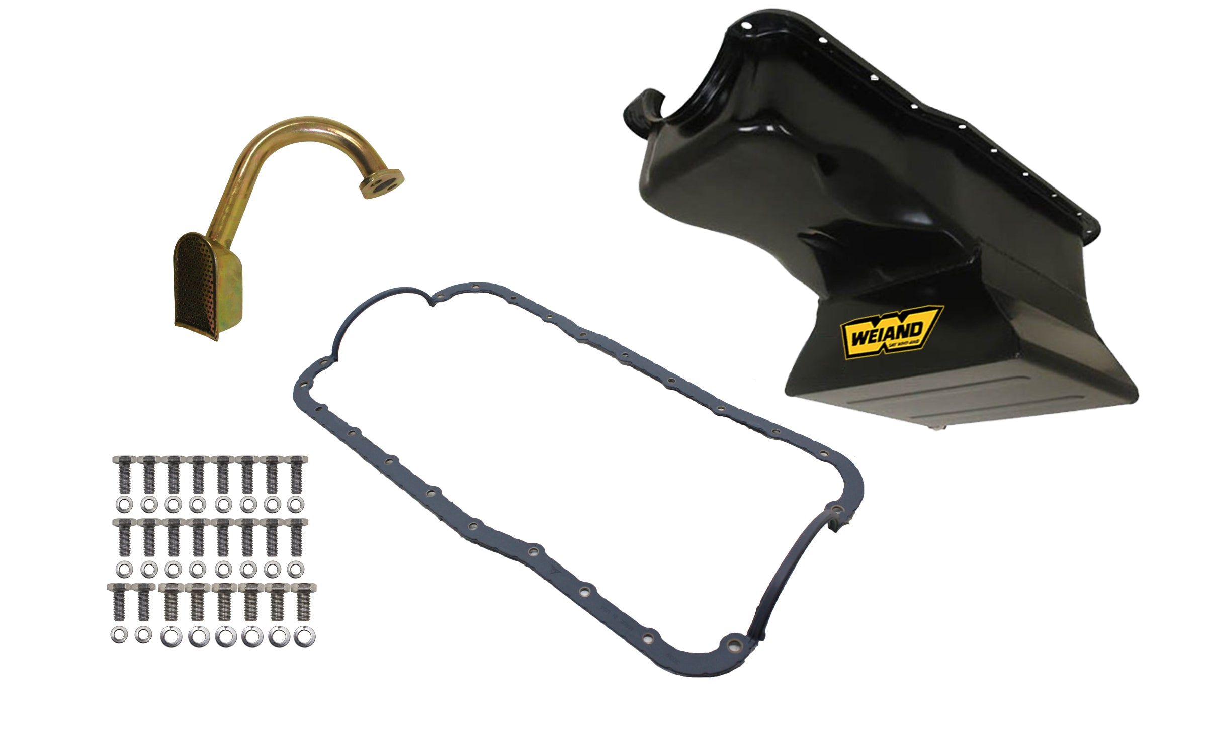 Weiand 7qt Oil Pan Kit Frt Sump SBF 289/302 Black Engine Oil Pan 5024WND