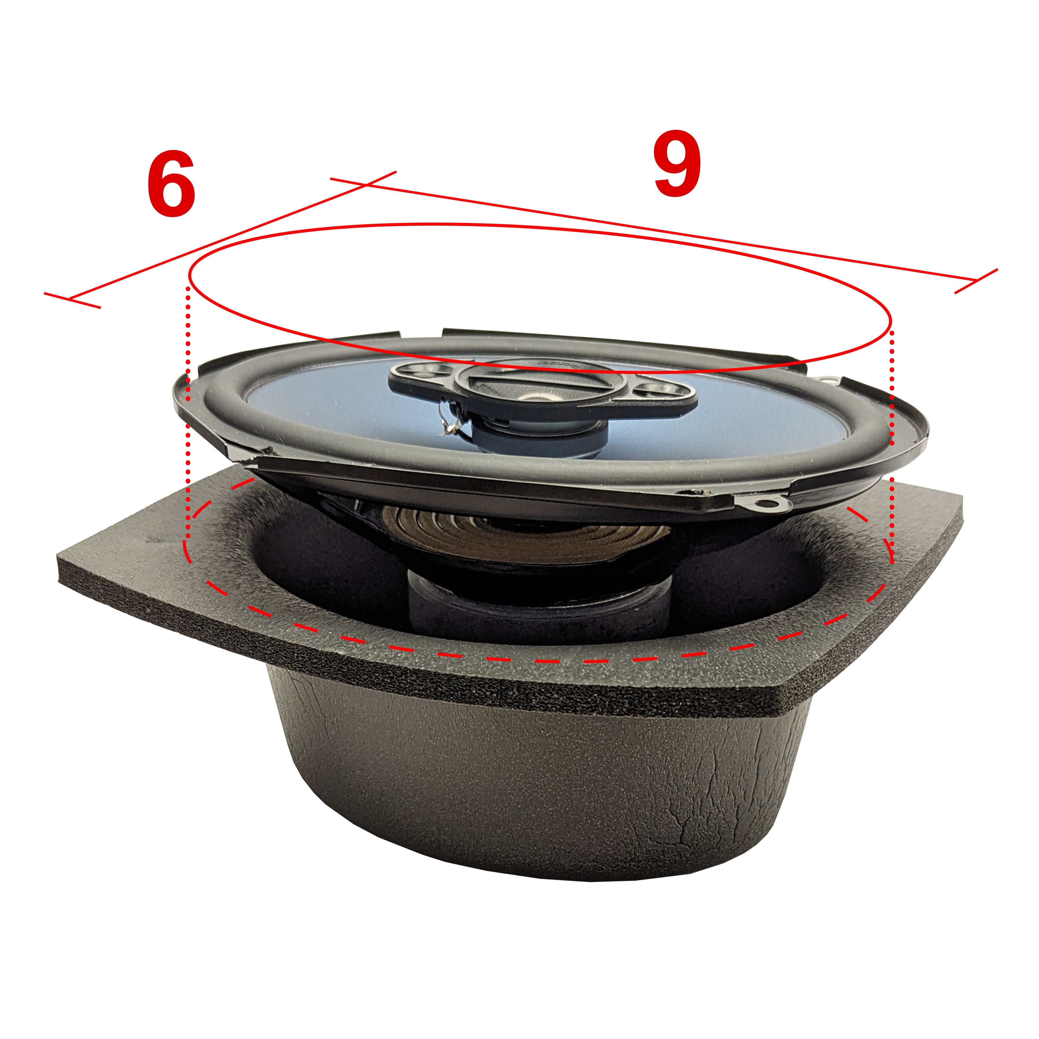 Design Engineering Speaker Baffle 6x9in Oval Slim 2pk 50381
