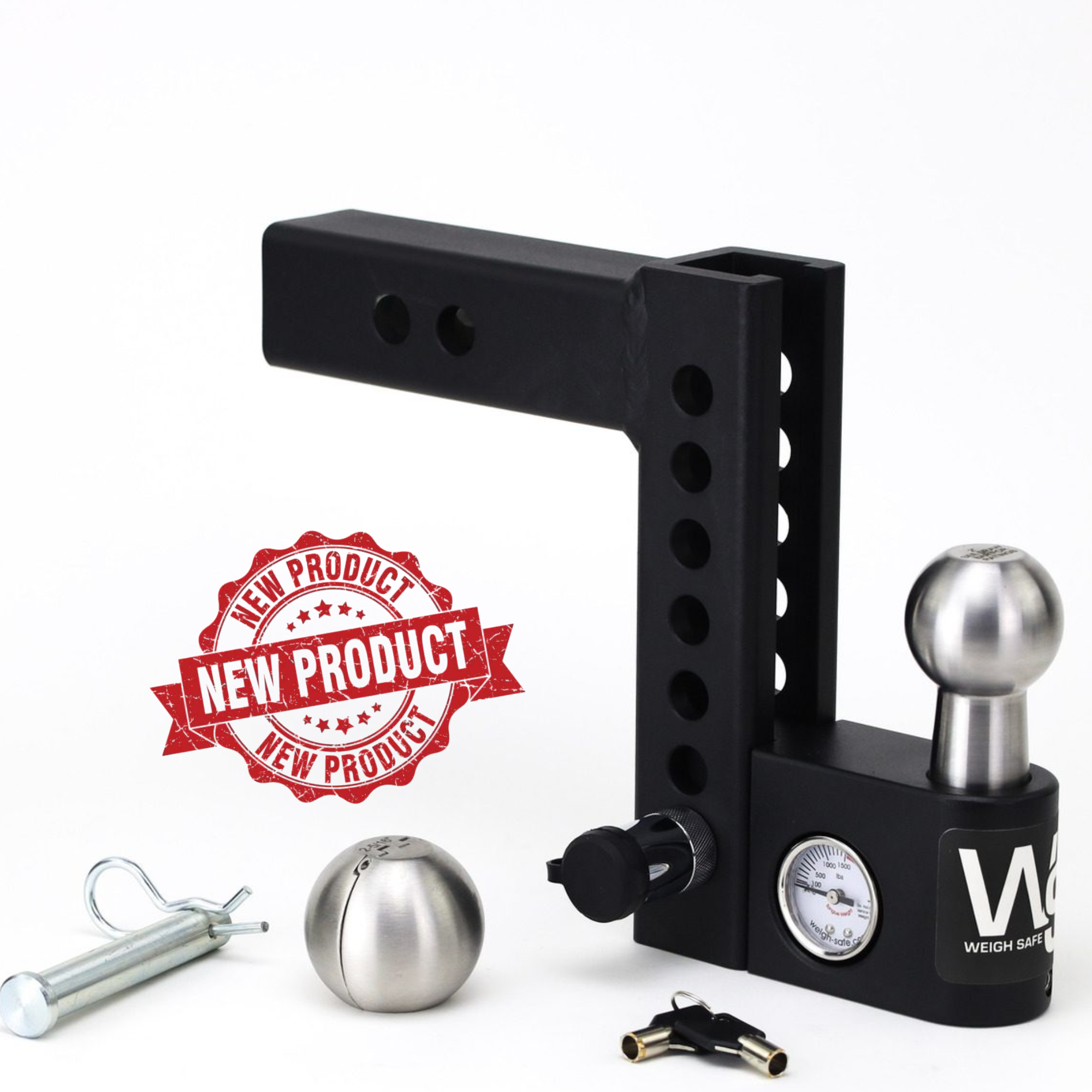 Weigh Safe AWS6-2 Aero Hitch 6 in Drop Hitch w/ 2 in Shank Trailer Hitch Ball Mount
