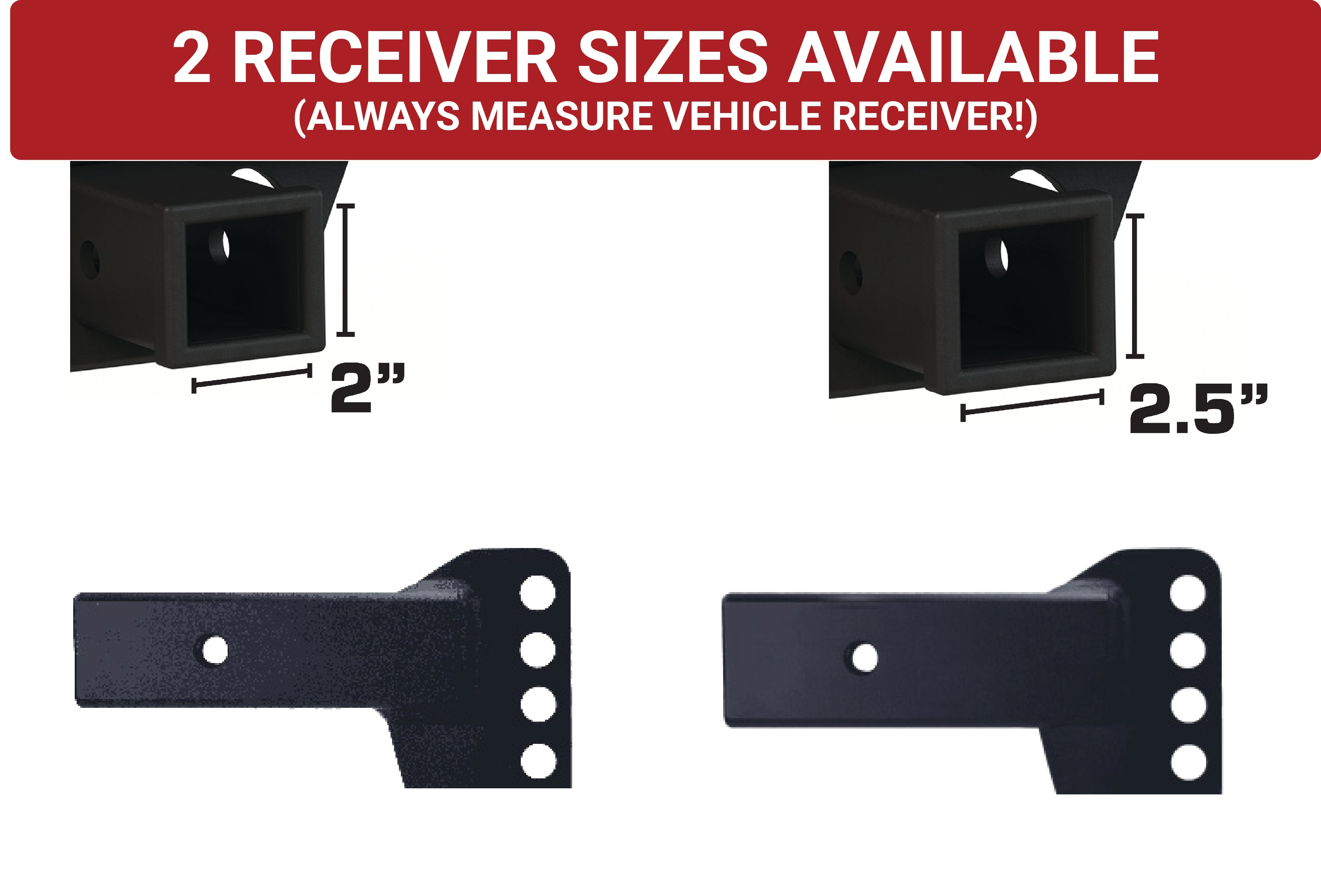 Weigh Safe TTMW4-2-KA True Tow Middleweight WDH - 4" Drop, 2" Shank - 8,500 GTW withHitch Pin Lock