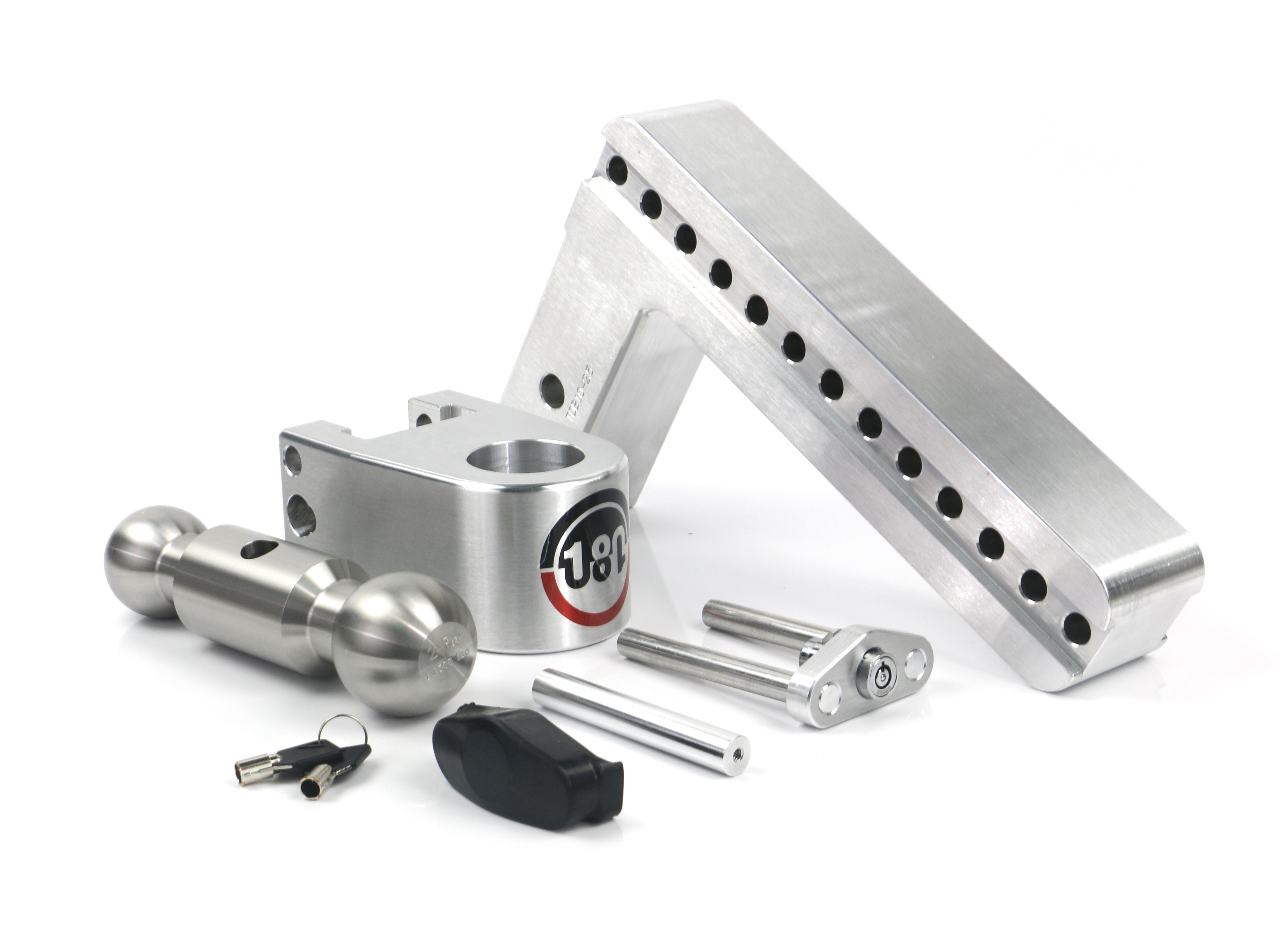 Weigh Safe LTB10-25 180 Hitch - Drop Hitch withSS Combo Ball - 10" Drop for 2.5" Shank