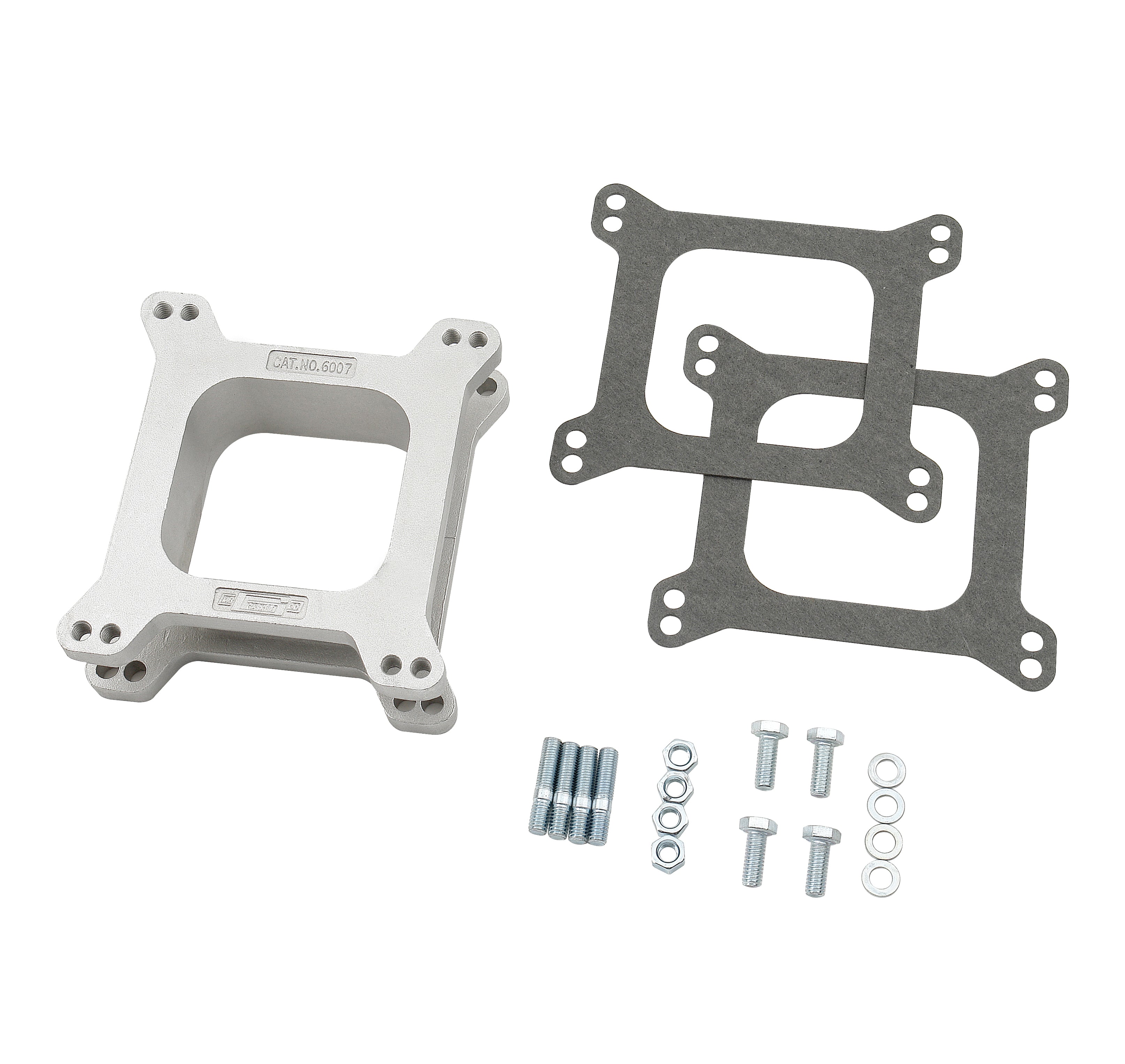Mr Gasket Mr. Gasket Carburetor Spacer Kit - Open Center - Aluminum - 2 Inch 6007 product image 1