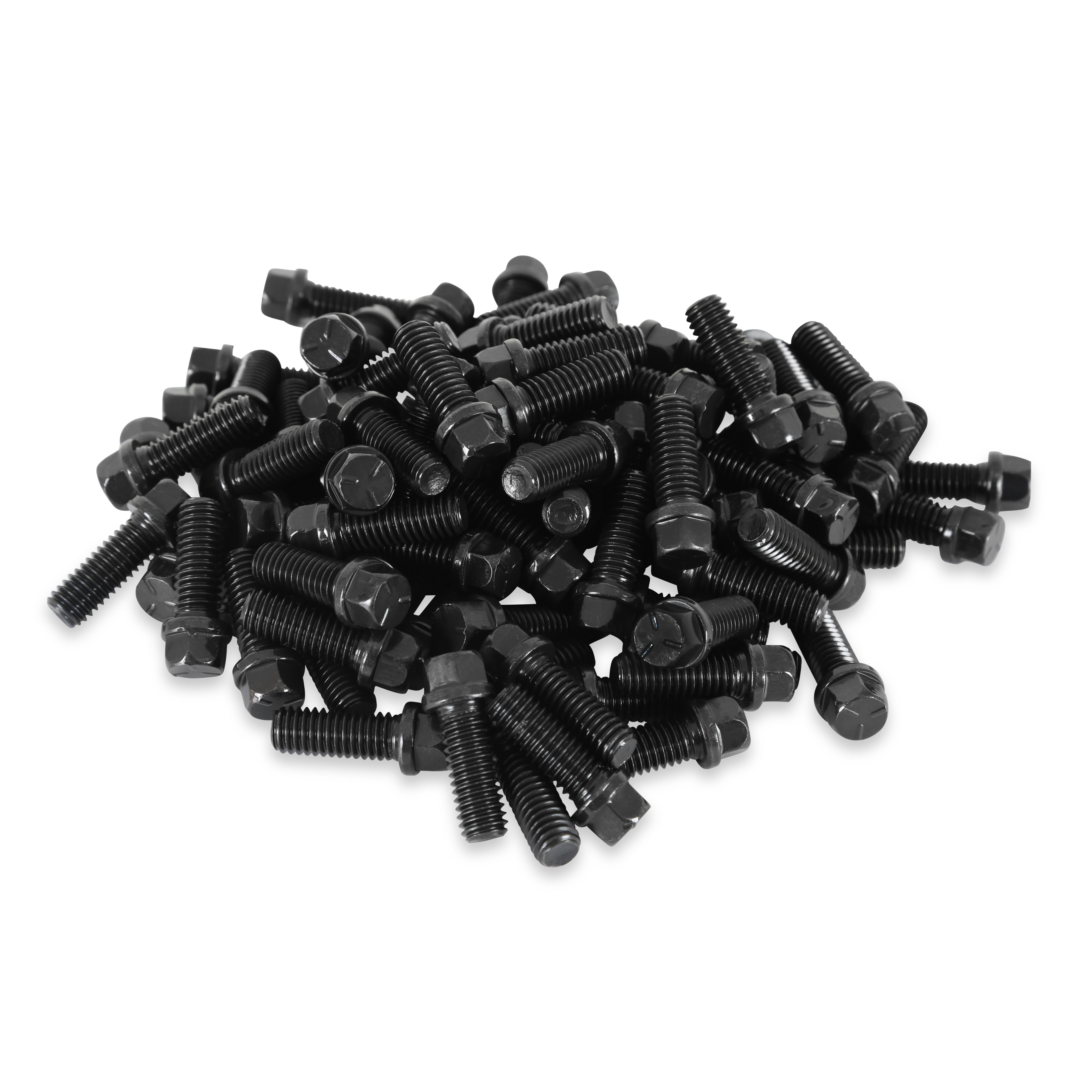 Mr Gasket Mr. Gasket Header Bolts - 3/8-16 x 1 Inch Hex Head - Black Oxide - 100 Pieces 917A product image 2