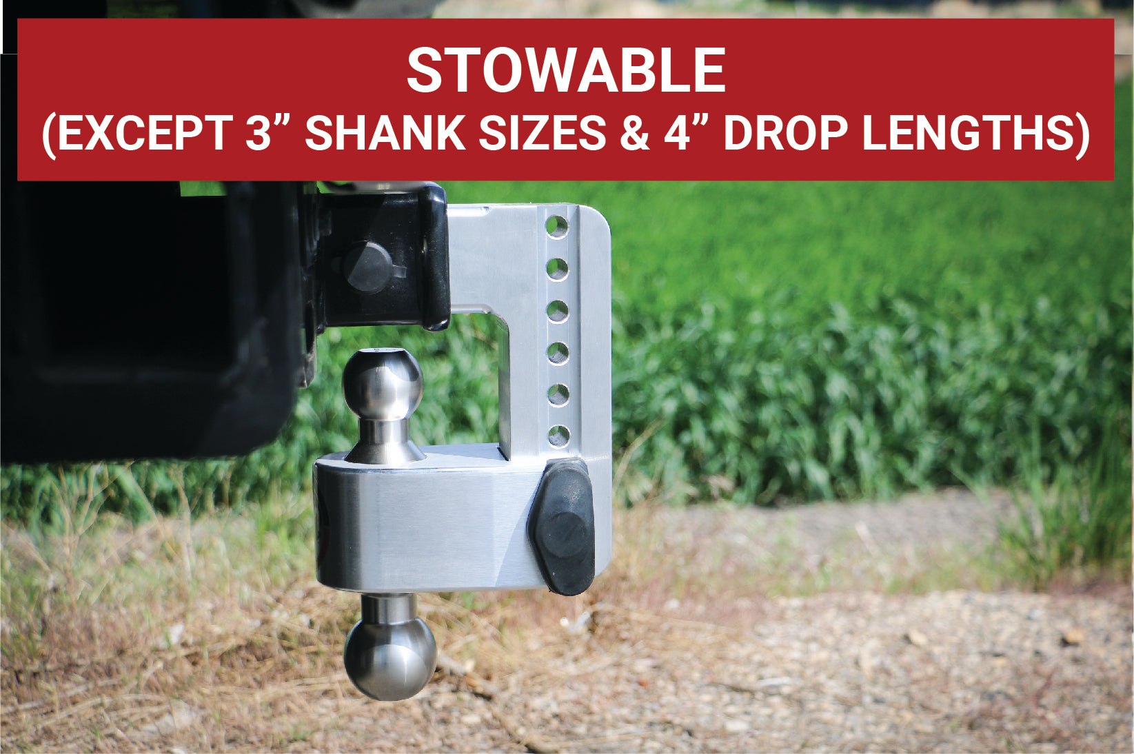Weigh Safe LTB6-25-KA Turnover Ball 6 in Drop Hitch w/ 2.5 in Shank Trailer Hitch Ball Mount