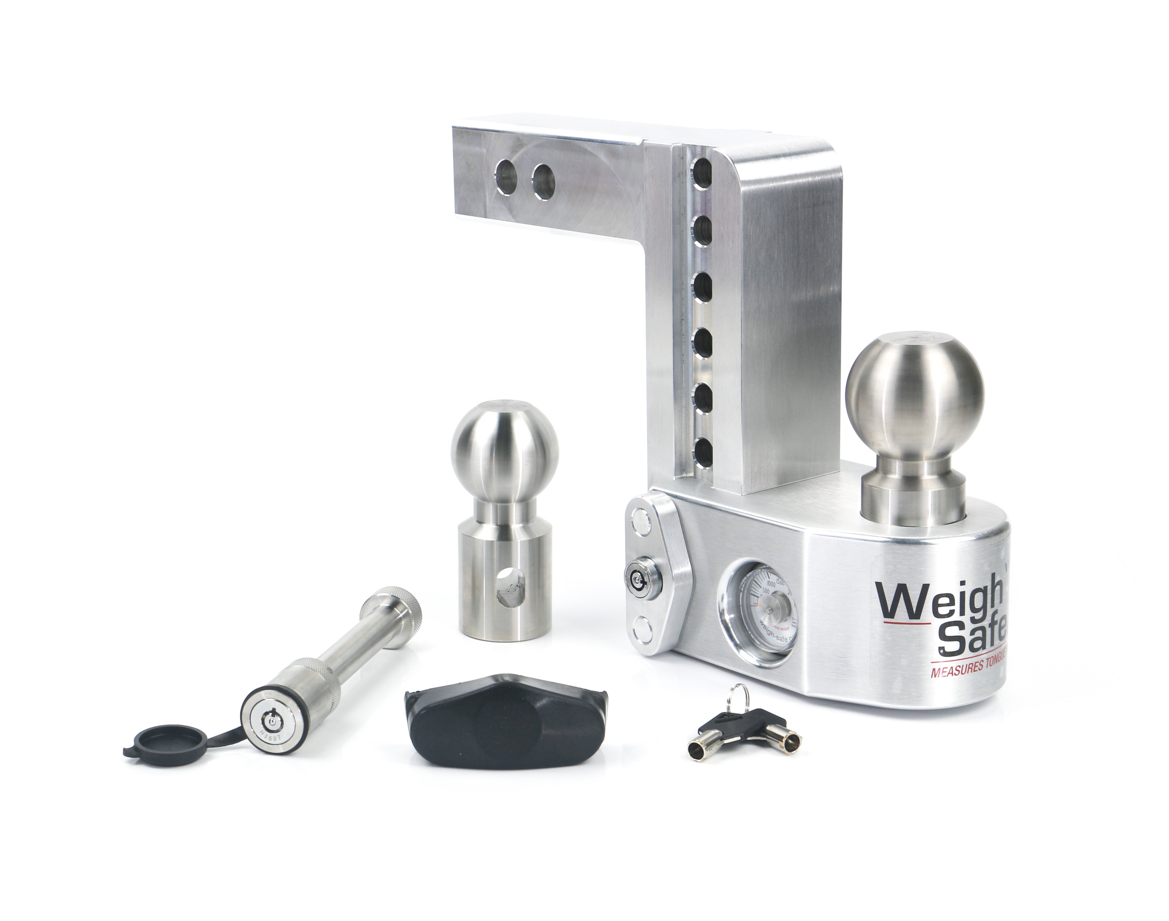 Weigh Safe WS6-2-KA 6 in Drop Hitc h w/ 2 in Shank Trailer Hitch Ball Mount