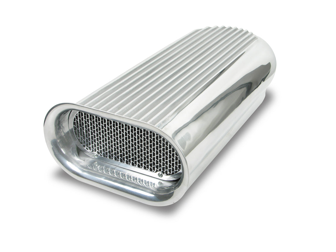 Weiand Dual Quad Hilborn Style Scoop- Polished Hood Vent 7221