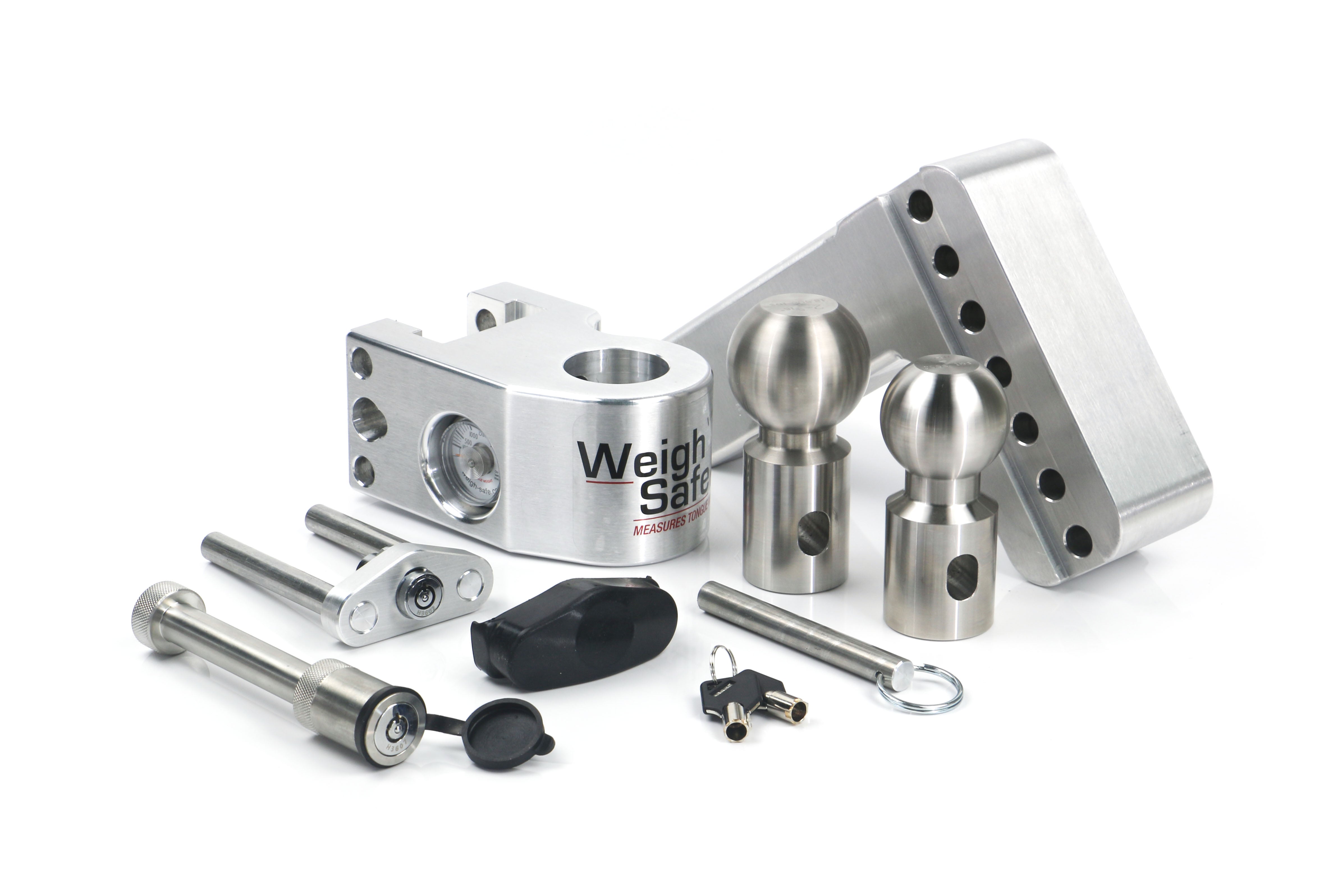 Weigh Safe WS4-25-KA 4 in Drop Hitch with2.5 in Shank Trailer Hitch Ball Mount