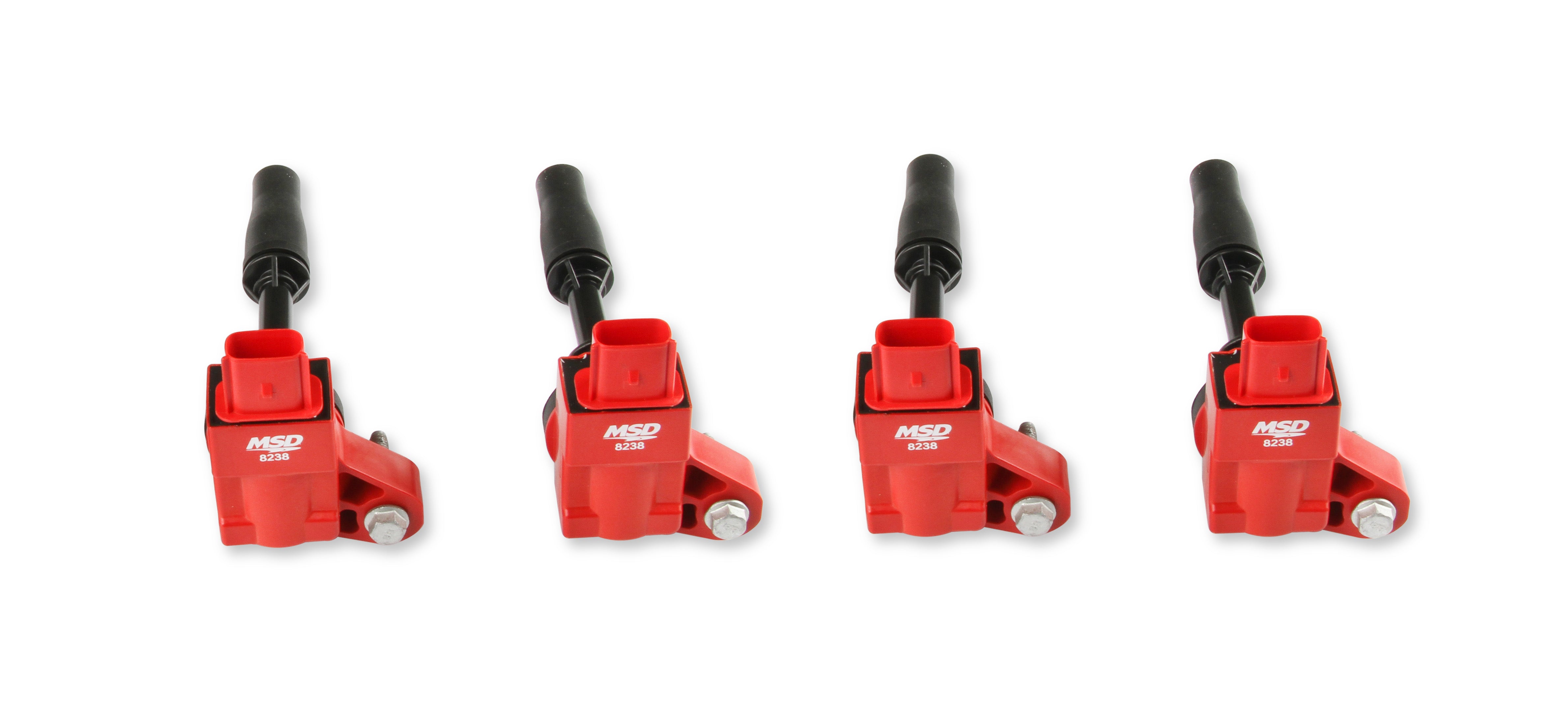 MSD Ignition Coil - Blaster Series - GM 4-Cyl Engines - Red - 4-Pack 82384 product image 2
