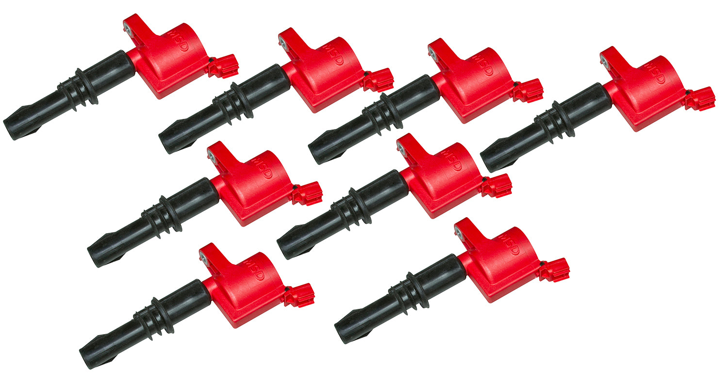 MSD Ignition Coil - Blaster - Ford 3-Valve V8 - Red - 8-Pack 82438 product image 1
