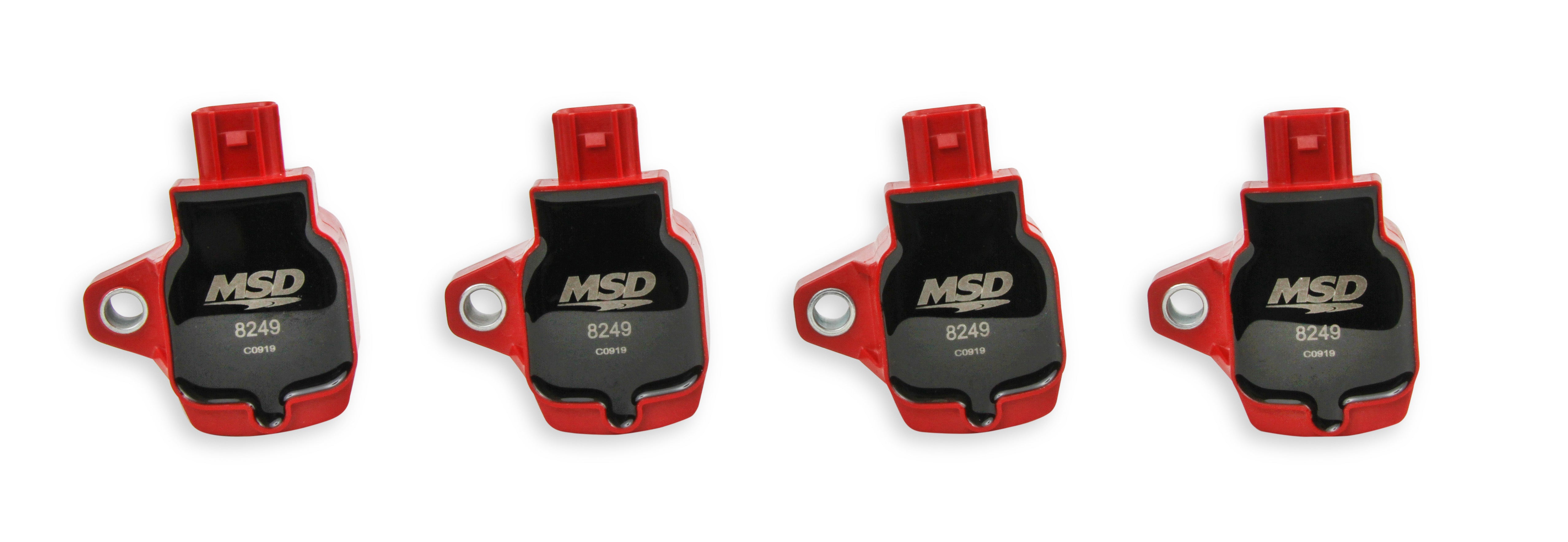 MSD Ignition Coil - Blaster Series - Honda 1.5L/2.0L/2.0L Turbo 4-cyl-Red-4-Pack 82494 product image 2