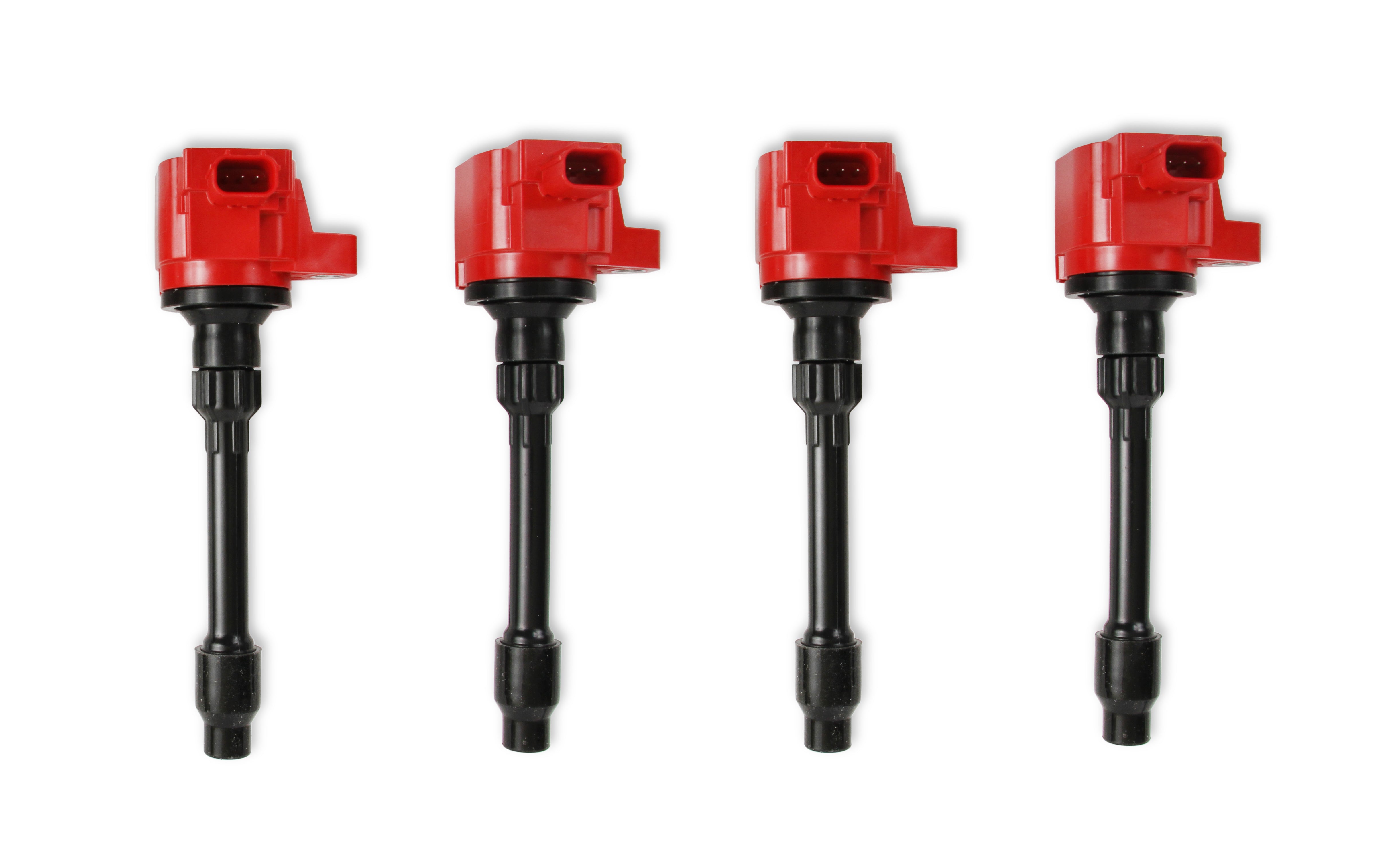MSD Ignition Coil - Blaster Series - Honda 1.5L/2.0L/2.0L Turbo 4-cyl-Red-4-Pack 82494 product image 3