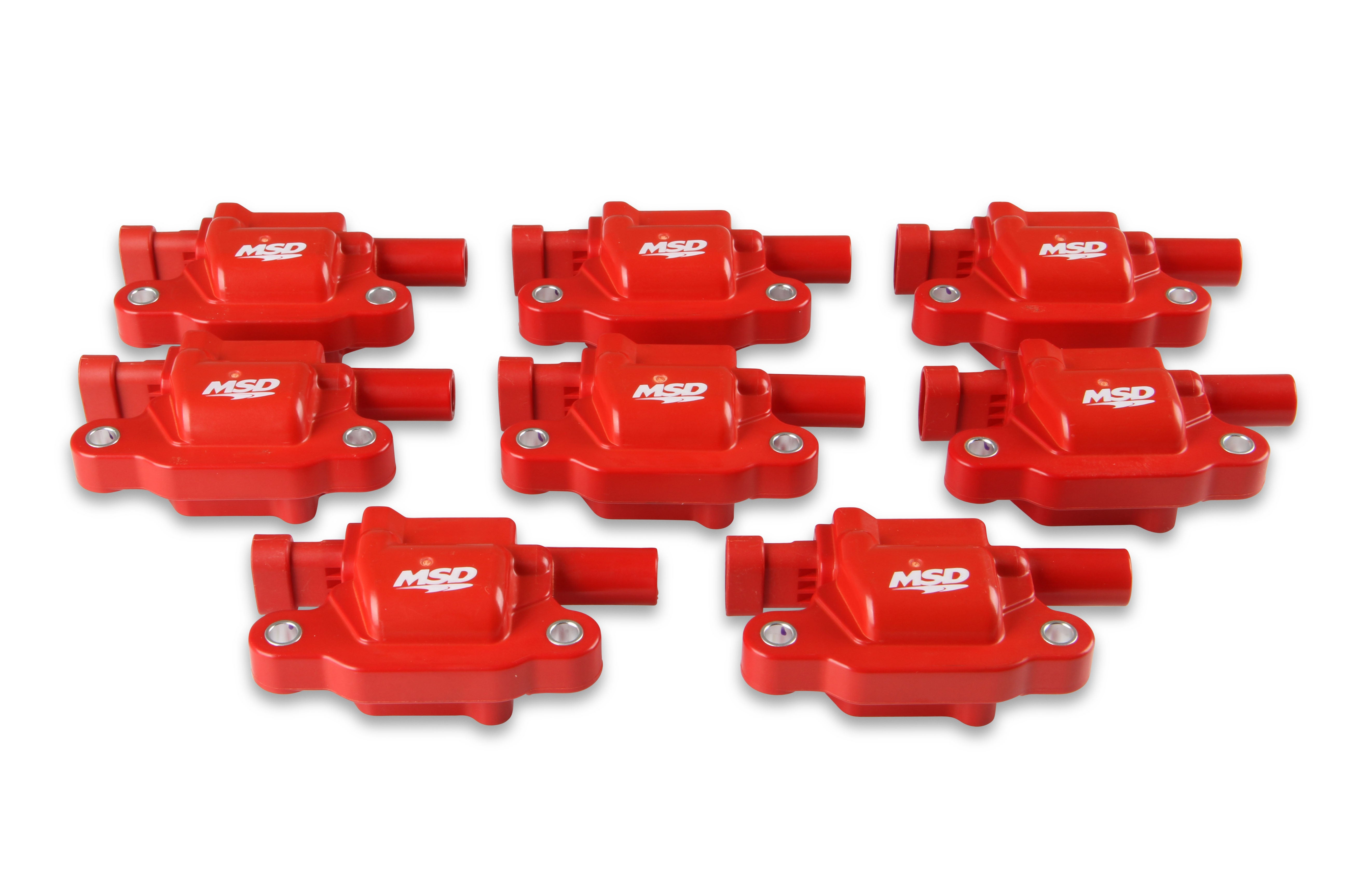 MSD Ignition Coil - Blaster Series - LS2/LS3/LS4/LS7/LS9 Engines - Red - 8-Pack 82658 product image 2