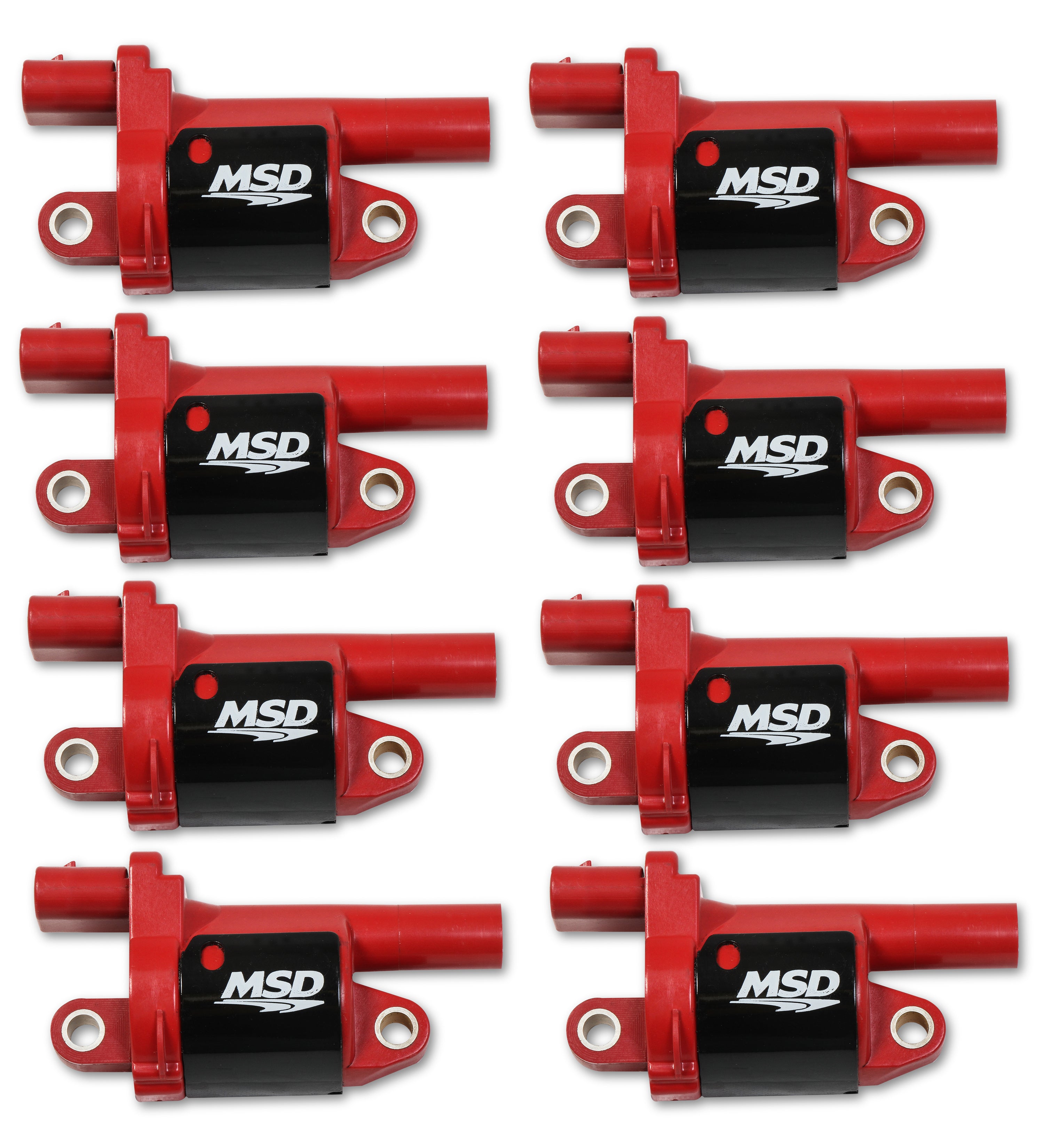 MSD Ignition Coil - Blaster Series - Gen V GDI Engine - Red - 8-Pack - Round 82688 product image 1