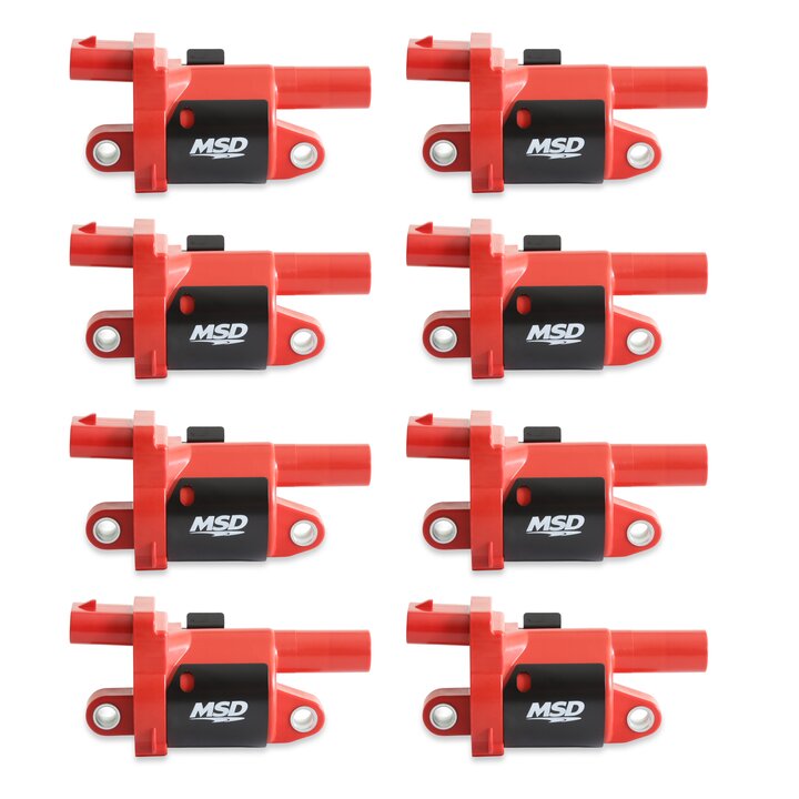 MSD Ignition Coil - Blaster Series - Gen V GDI Engine - Red - 8-Pack - Round 82688 product image 2