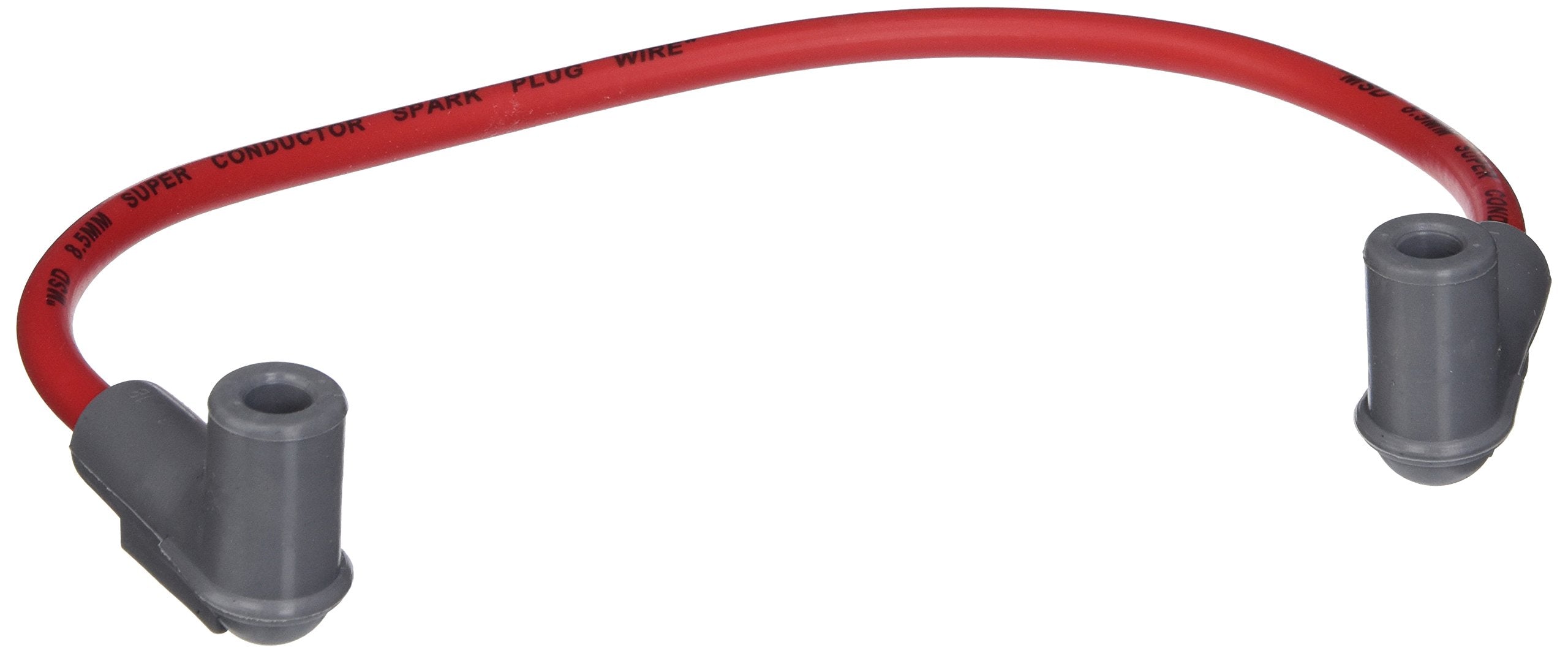 MSD Coil Wire Super Conductor 8.5mm HEI 18in Length w/90 Degree Boot Ends, Red 84059 product image 2