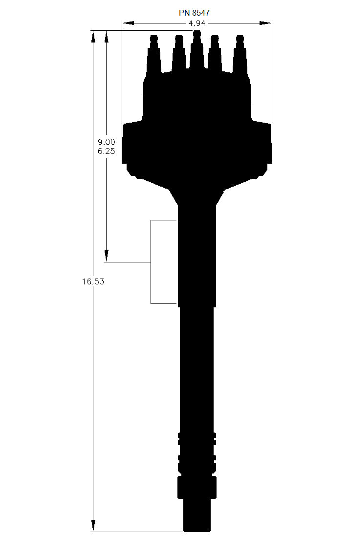MSD Chevy Extra Tall Slip Collar Pro-billet Distributor 8547 product image 6