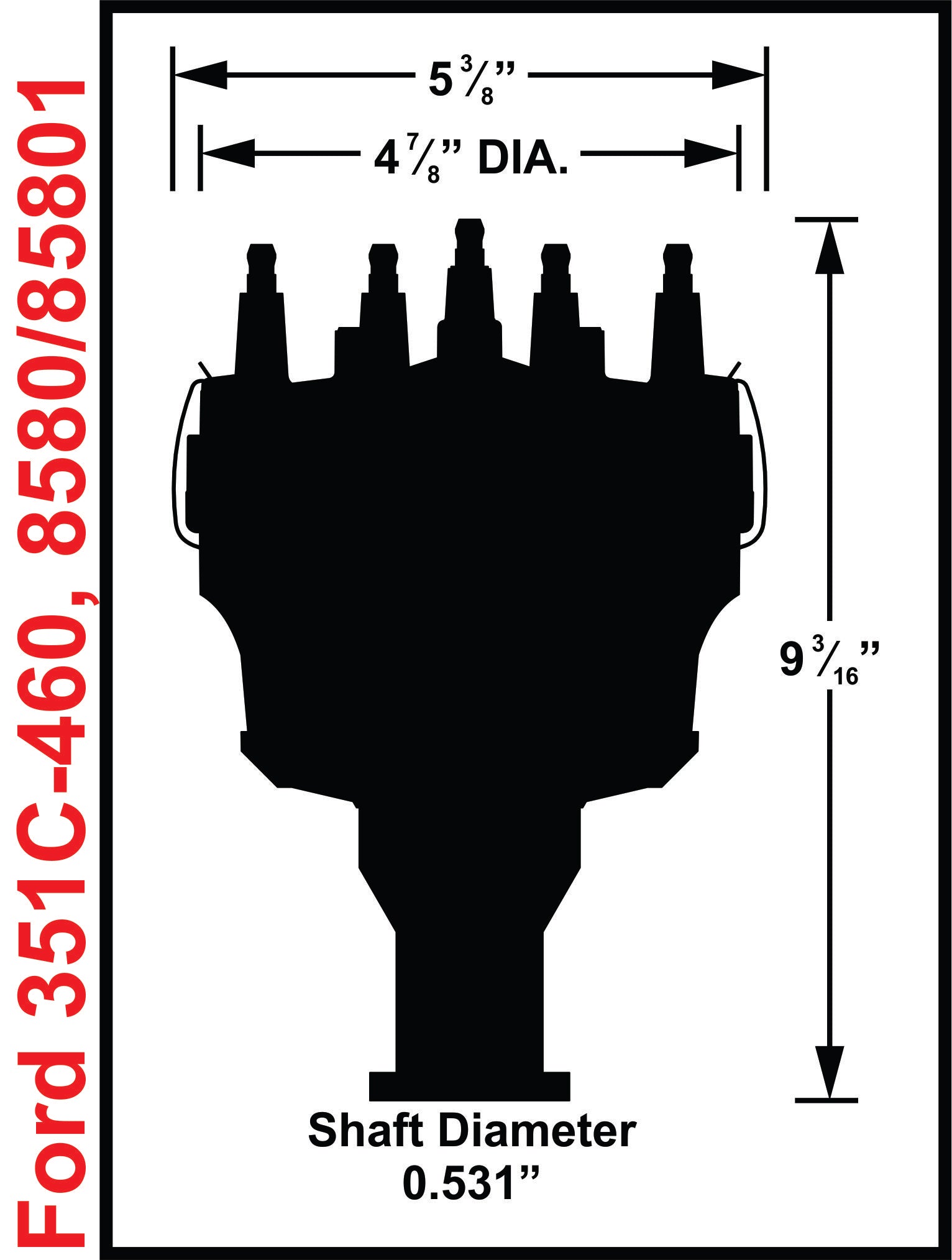 MSD Ford V8 351C-460 Billet Distributor 8580 product image 6