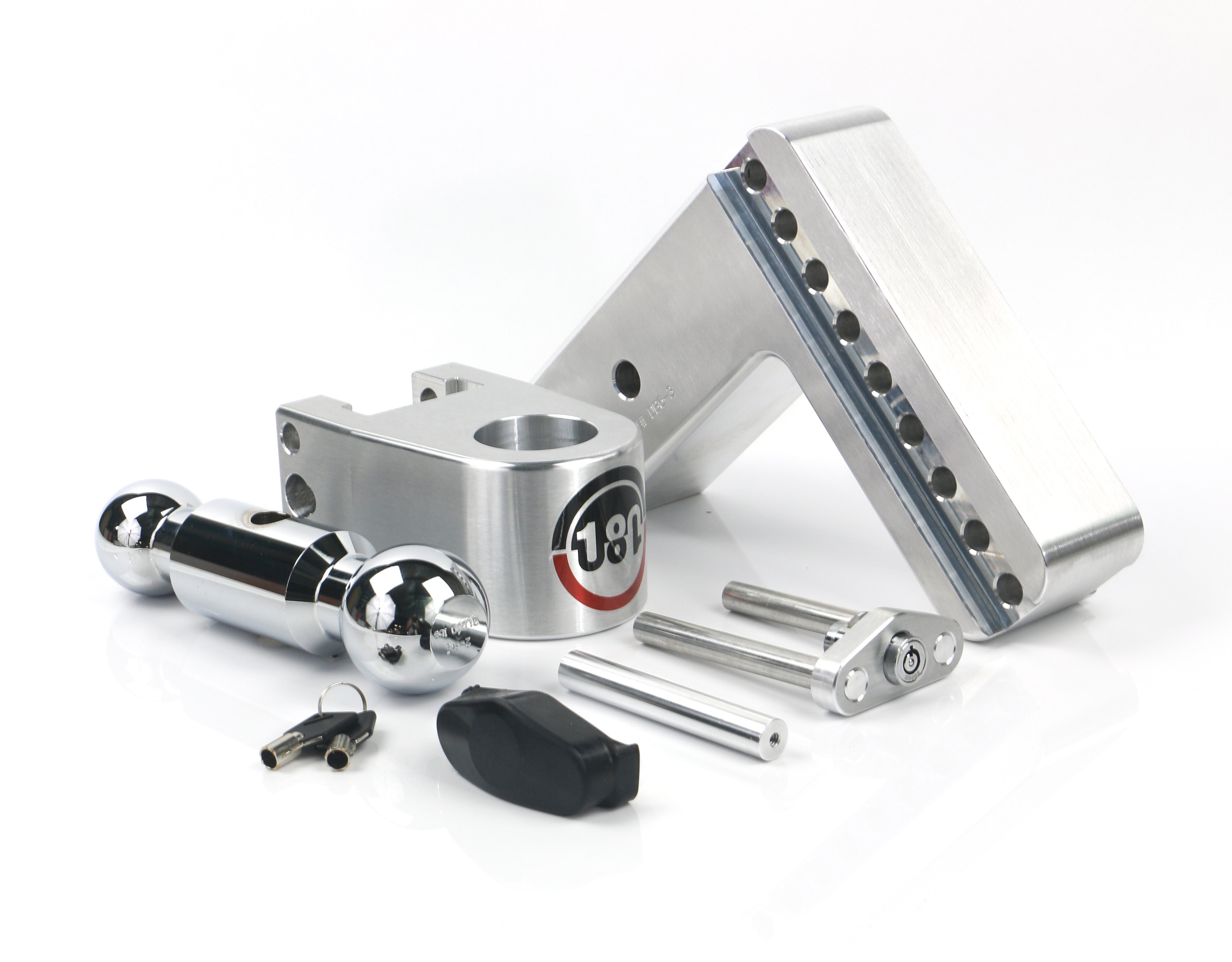 Weigh Safe CTB6-3 180 Hitch - Drop Hitch withChrome Combo Ball - 6" Drop for 3" Shank