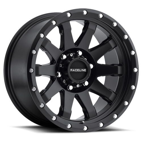 Aluminum Wheels 17x8.5 Clutch 934B Black Multi Spoke 0 Offset 5 on 127 Bolt Pattern 78.1 Bore Raceline