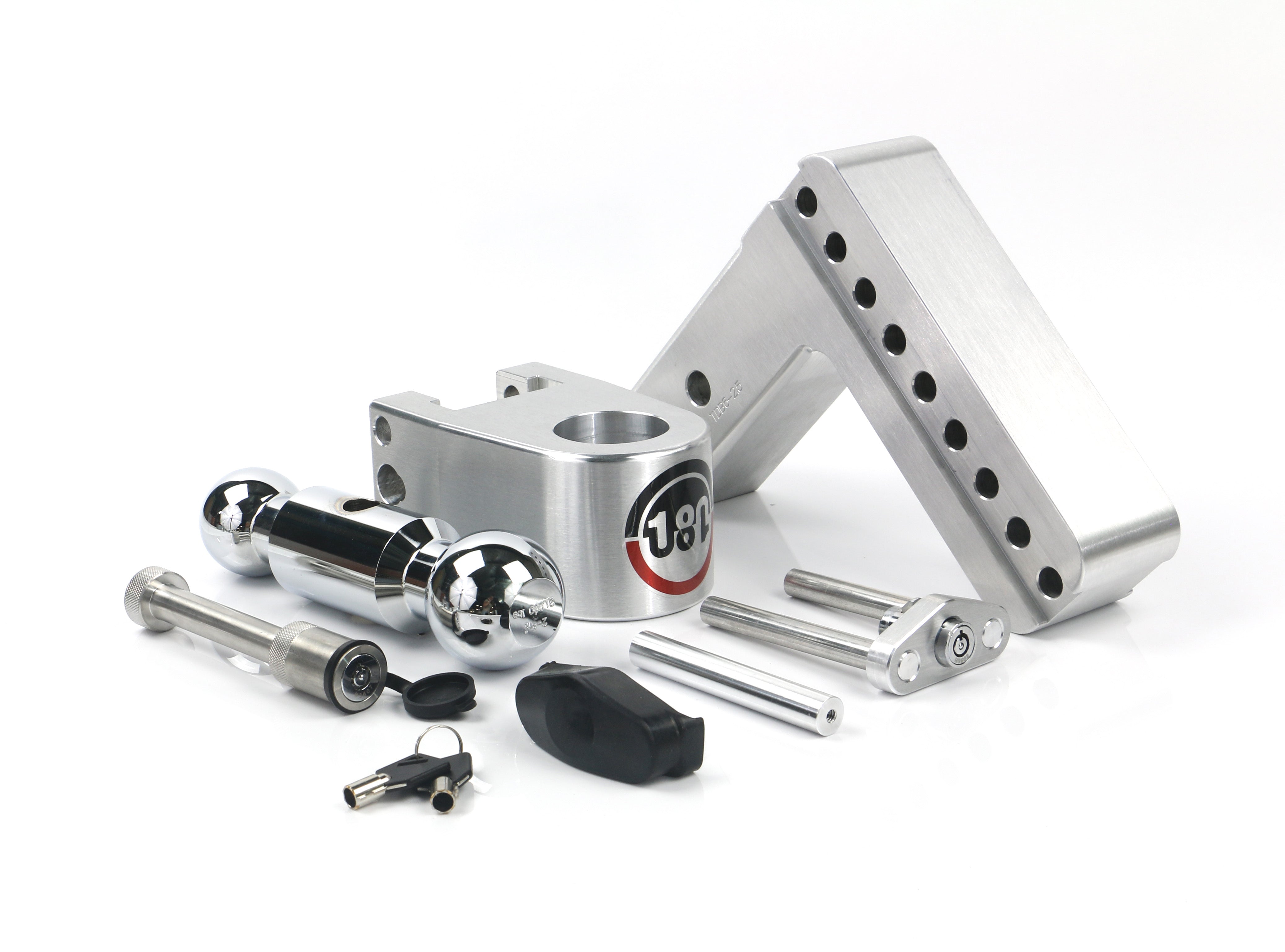 Weigh Safe CTB6-25-KA 180 Hitch 6 in Drop w/ 2.5 in Shank Trailer Hitch Ball Mount
