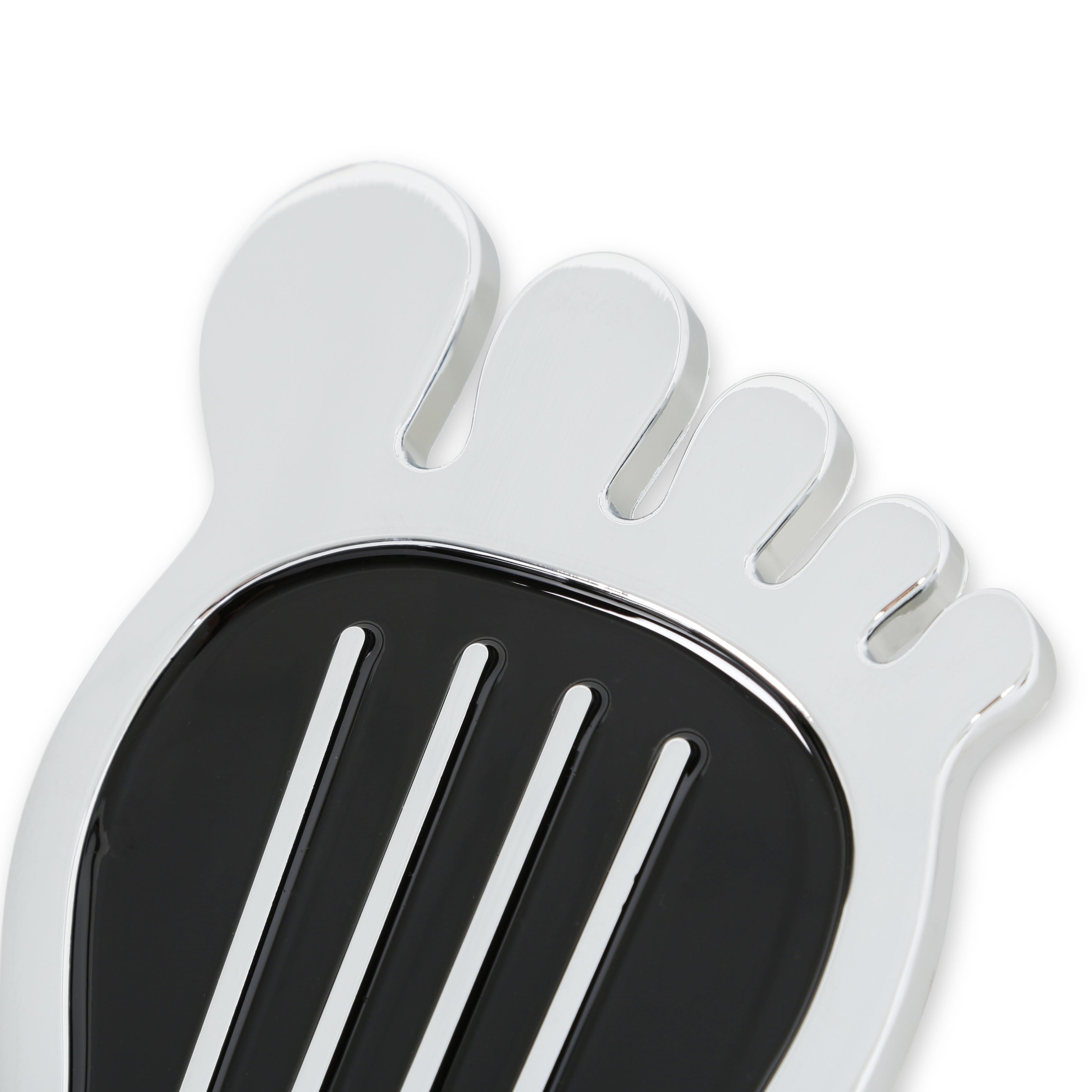 Mr Gasket Mr. Gasket Foot Print Gas Pedal Pad - Aluminum - Chrome & Painted Black Trim 9645 product image 4