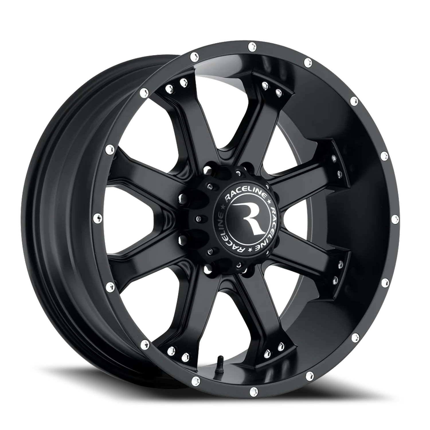 Aluminum Wheels 17x9 Assault 991B Satin Black 0 Offset 6 on 139.7 Bolt Pattern 106.1 Bore Raceline
