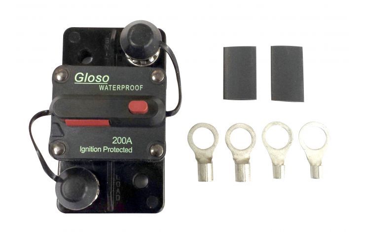 American Autowire 510598 200-Amp Weatherproof Resettable Circuit Breaker