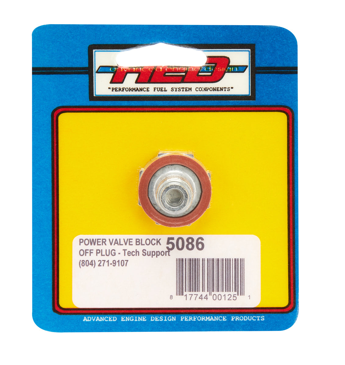 Advanced Engine Design 5086 Power Valve Block-Off Plug for Holley and Quick Fuel Carburetors