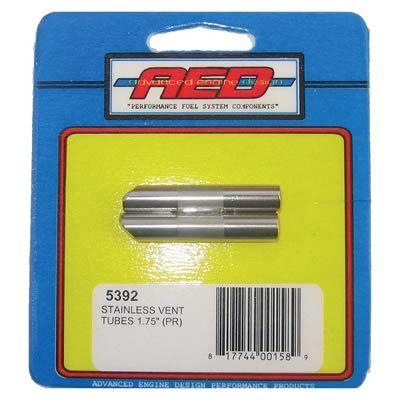 Advanced Engine Design 5391 Stainless Carburetor Vent Tubes, 1.25-Inch, Polished, Pair