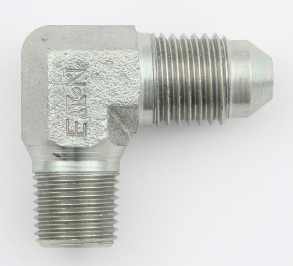 Aeroquip AN-NPT Fittings and Components Stl 90 Deg Elbow 1/8in MP/#3 Flare - Bulk FBM2610