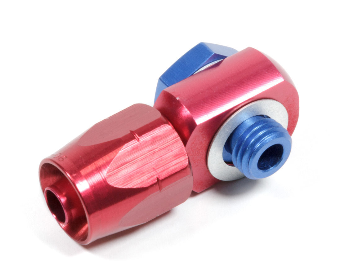 AEROQUIP FCM1067 #6 AN Banjo Hose End, Straight, 12 mm x 1.50 Banjo, Blue and Red Anodized Aluminum