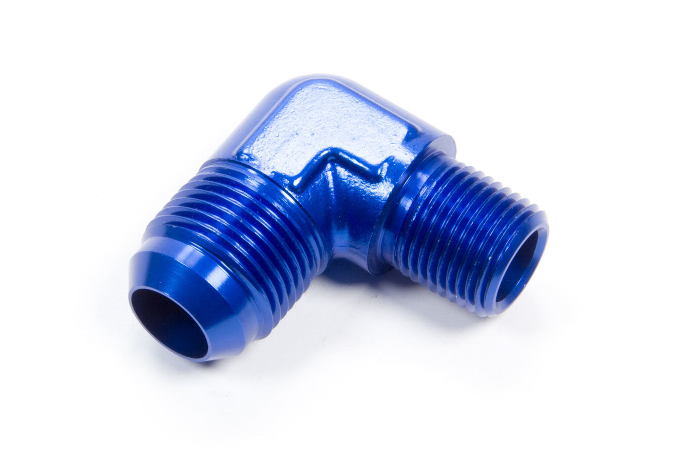 Aeroquip AN-NPT Fittings and Components 90 Deg 12 AN to 1/2in Pipe Alum. Adapter FCM2017