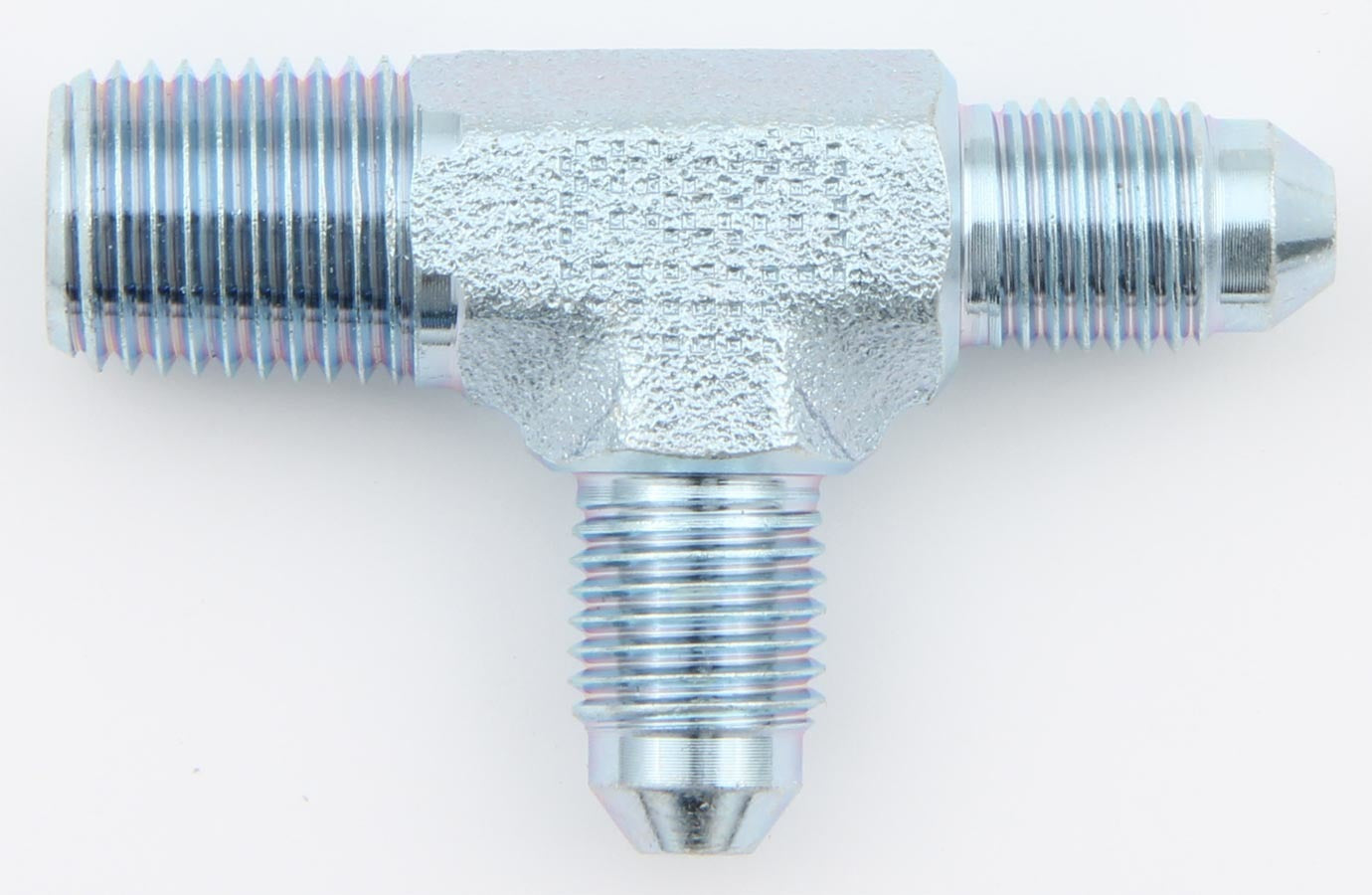 Aeroquip FCM2703 Adapter Tee, 4 AN Male x 4 AN Male x 1/4 in NPT Male, Steel