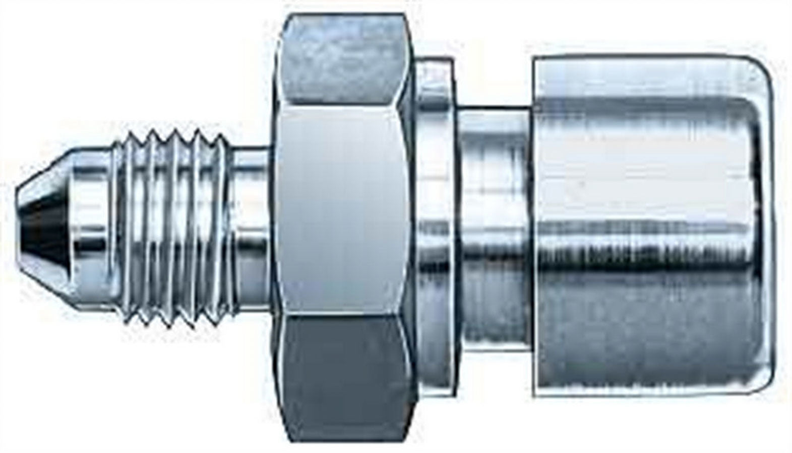 Aeroquip AN-NPT Fittings and Components #3 To 3/8-24 Inverted Female Steel Adapter FCM2936