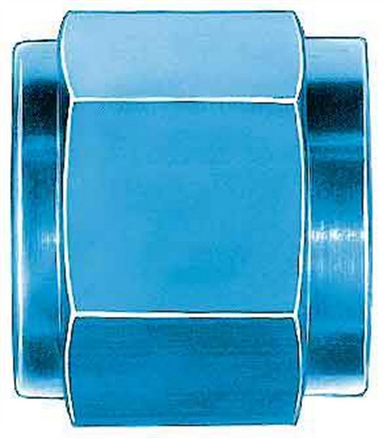 Aeroquip FCM3555 #4 AN Aluminum Tube Nut, Blue Anodized, Set of 6