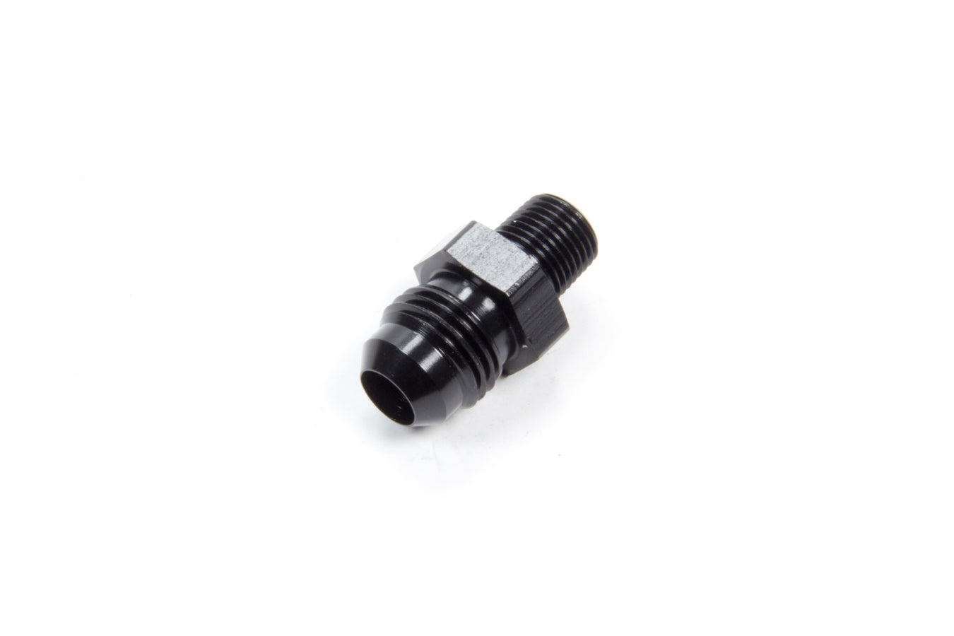 Aeroquip AN-NPT Fittings and Components Str Alum #6 Flare 1/8in Black FCM5003
