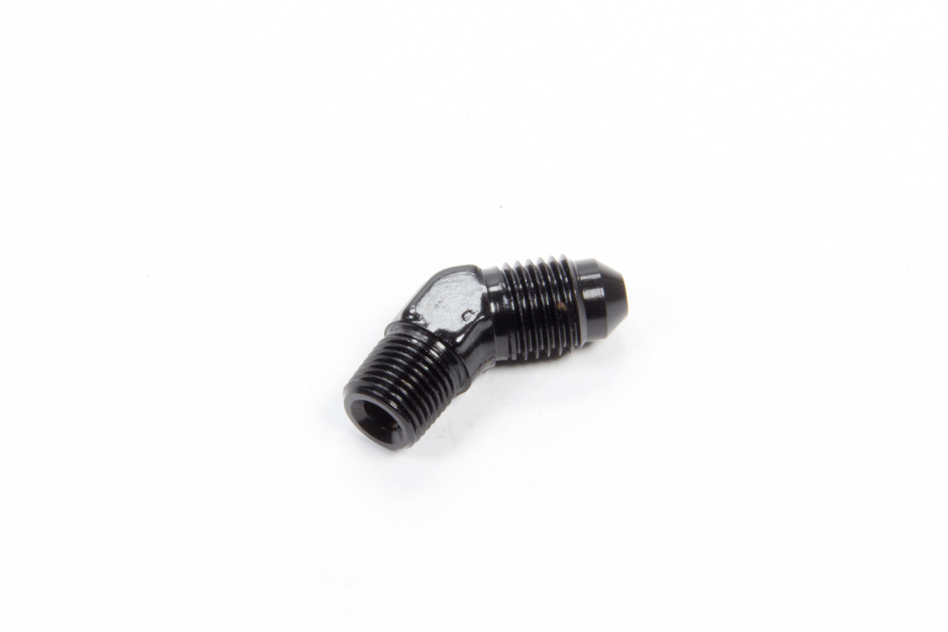 Aeroquip FCM5021 45-Degree Aluminum -4 AN Male to 1/8-Inch NPT Male Adapter, Black Anodized