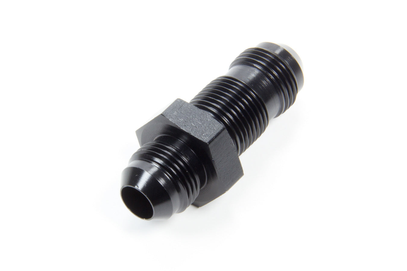 AEROQUIP FCM5073 #8 AN Male to #8 AN Male Bulkhead Union, Black Anodized Aluminum