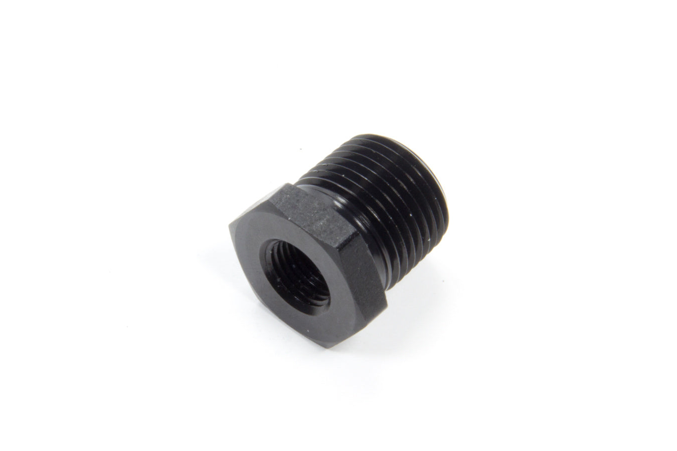 Aeroquip FCM5138 1/8 in NPT Female to 3/8 in NPT Male Pipe Bushing, Black Anodized Aluminum