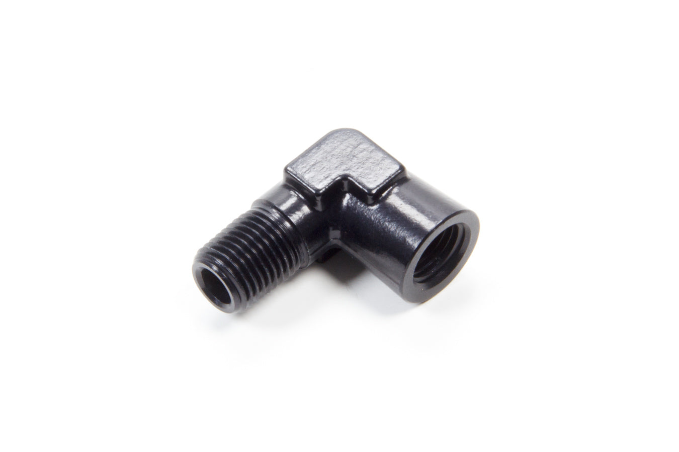 Aeroquip AN-NPT Fittings and Components 1/4in 90 Deg Elbow Female/Male Black FCM5148