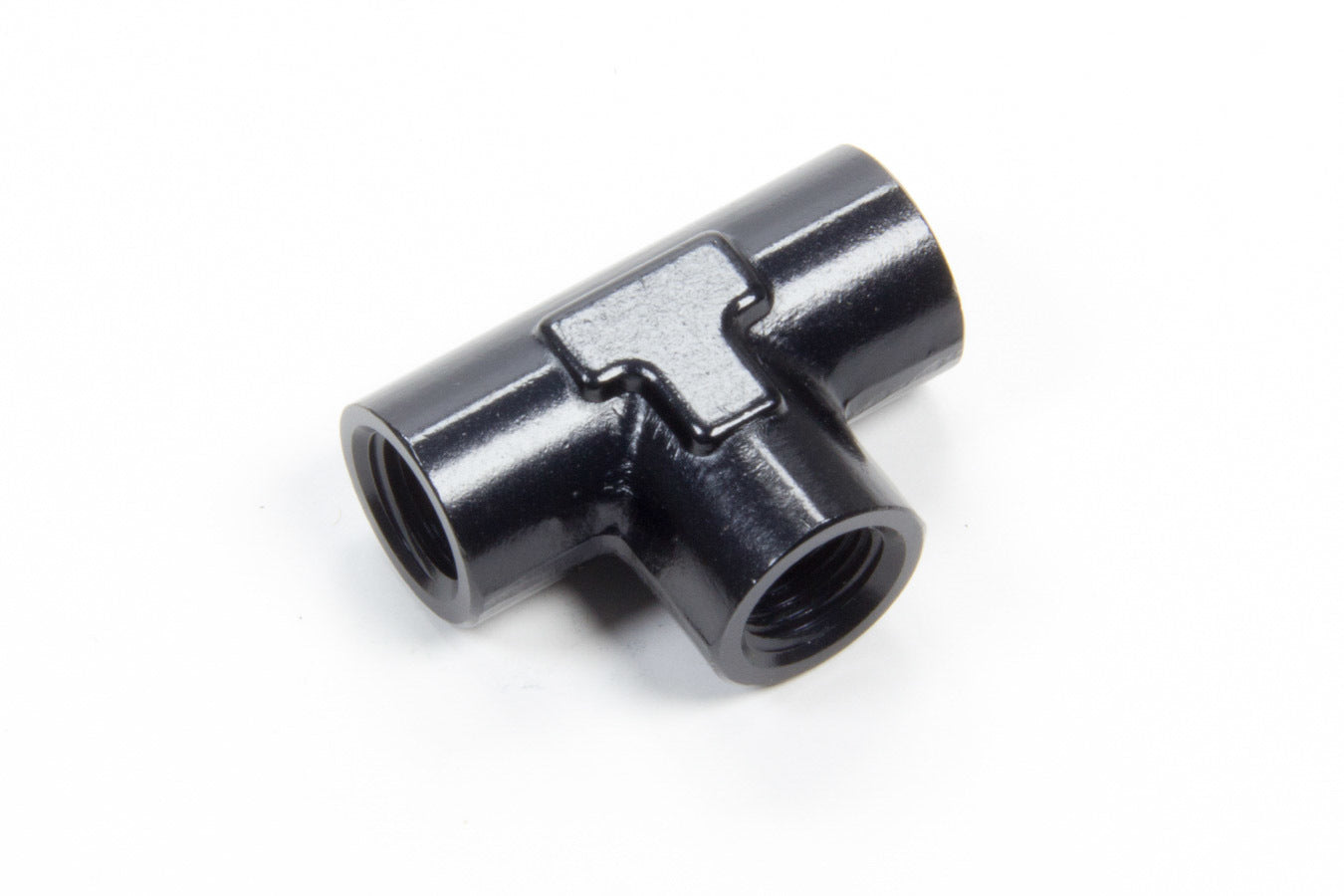 Aeroquip AN-NPT Fittings and Components Alum Female Pipe Tee 1/8in Black FCM5150