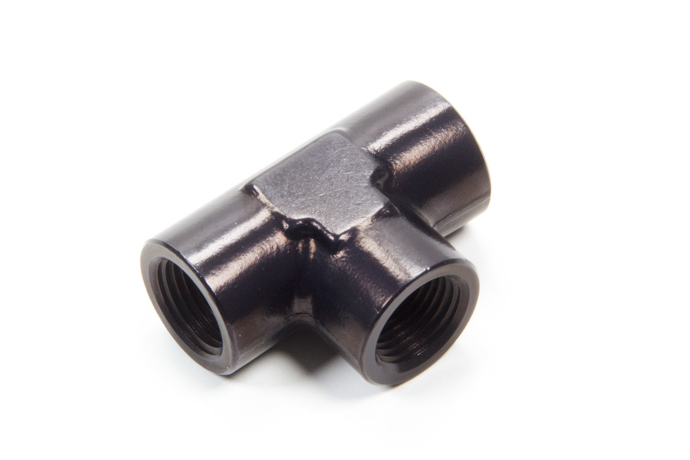 Aeroquip AN-NPT Fittings and Components Alum Female Pipe Tee 3/8in Black FCM5152