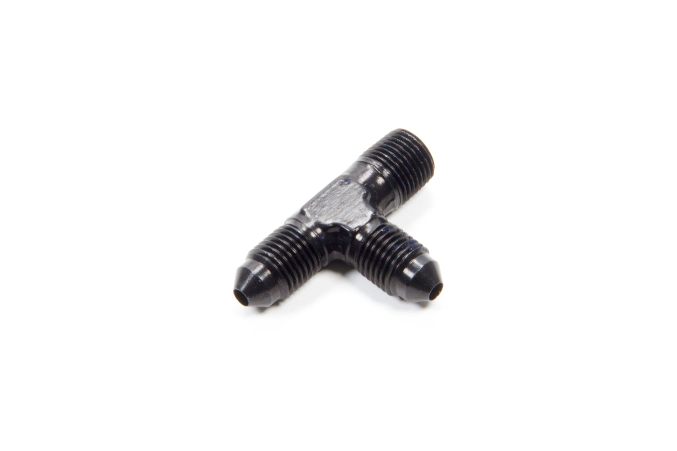 Aeroquip AN-NPT Fittings and Components Male Run Tee Alum Black FCM5714