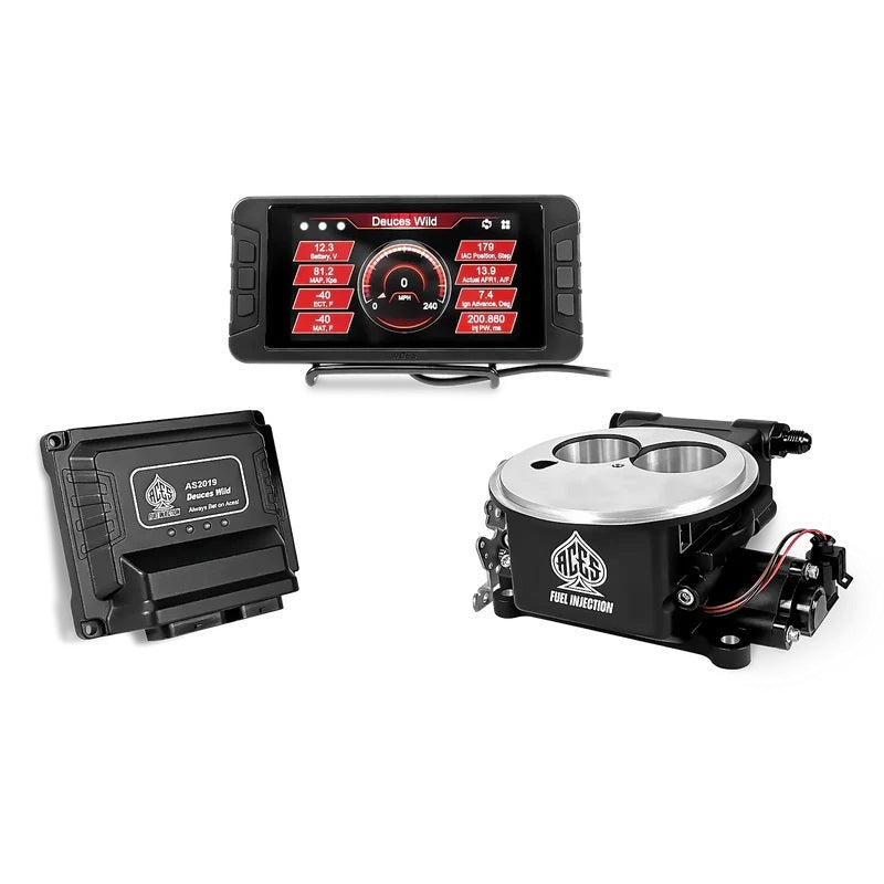 Aces Fuel Injection Inc Electronic Fuel Injection Systems Deuces Wild 2bbl EFI Black AS2019B