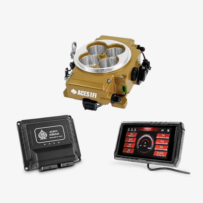 ACES Fuel Injection Killshot II 4-Bbl EFI Gold Throttle Body Kit AS2212G