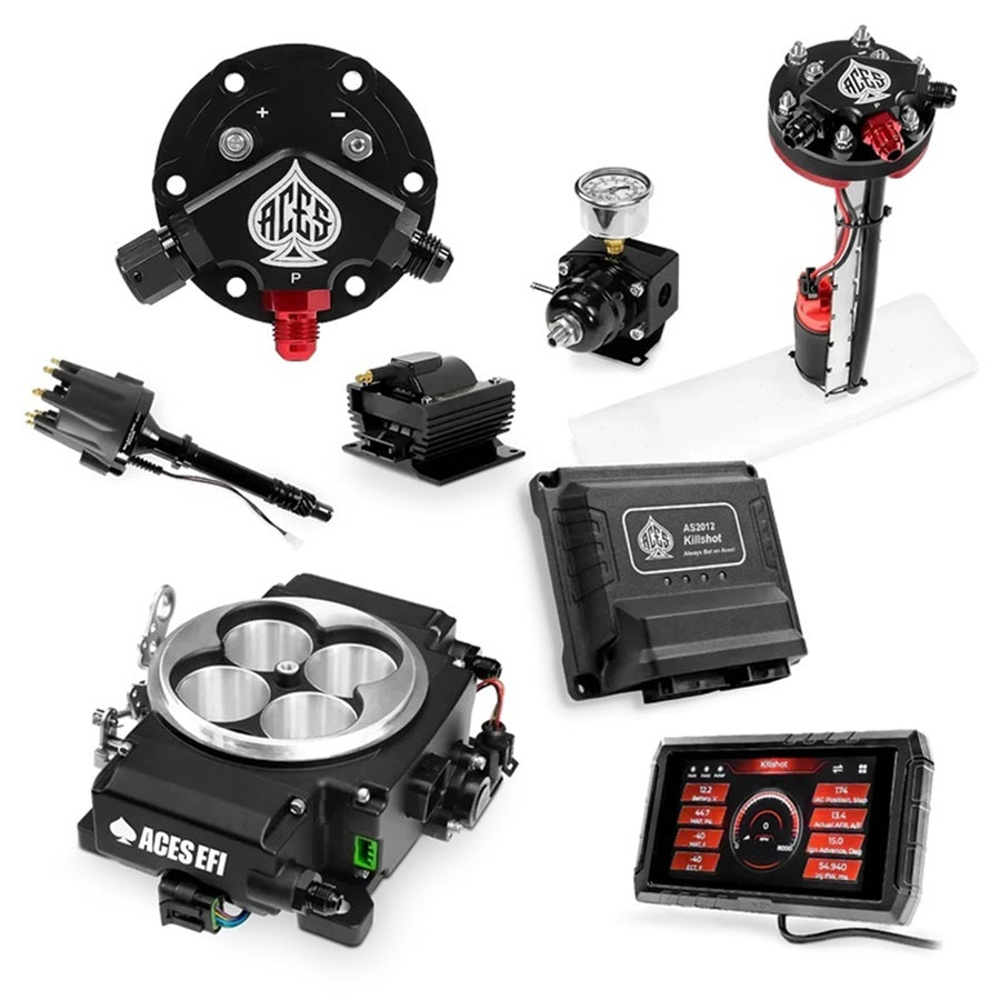 Aces Fuel Injection Inc Electronic Fuel Injection Systems Killshot II 4-bbl EFI System Master Kit AY1221