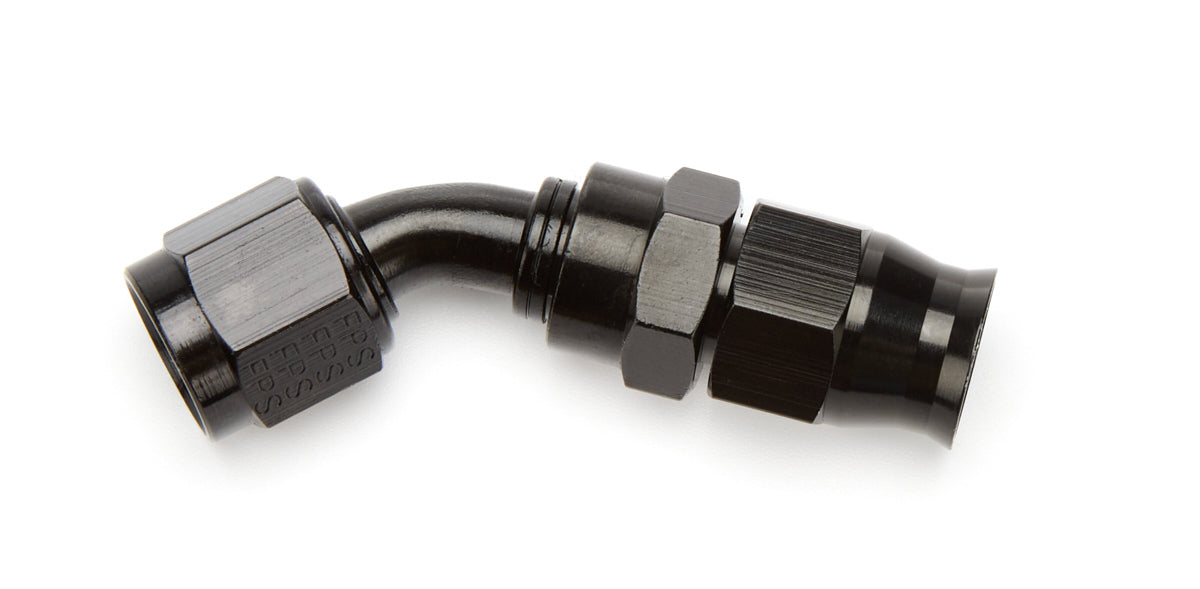 Aeromotive Fuel System Hose Ends 6an 45-Deg PTFE Hose End Black Anodized 15351