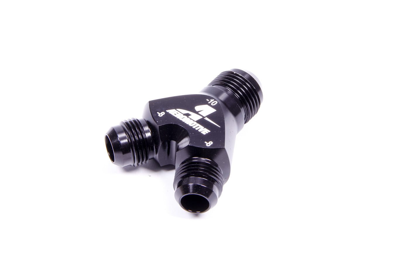 Aeromotive Fuel System AN-NPT Fittings and Components Y-Block Fitting - 10an to 2 x -8an 15675