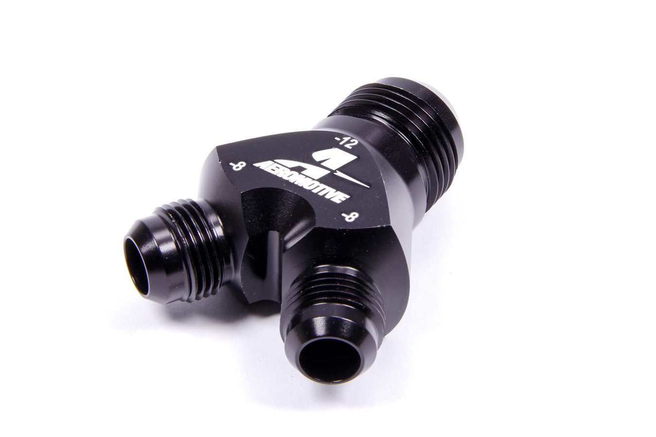 Aeromotive Fuel System AN-NPT Fittings and Components Y-Block Fitting - 12an to 2 x -8an 15677